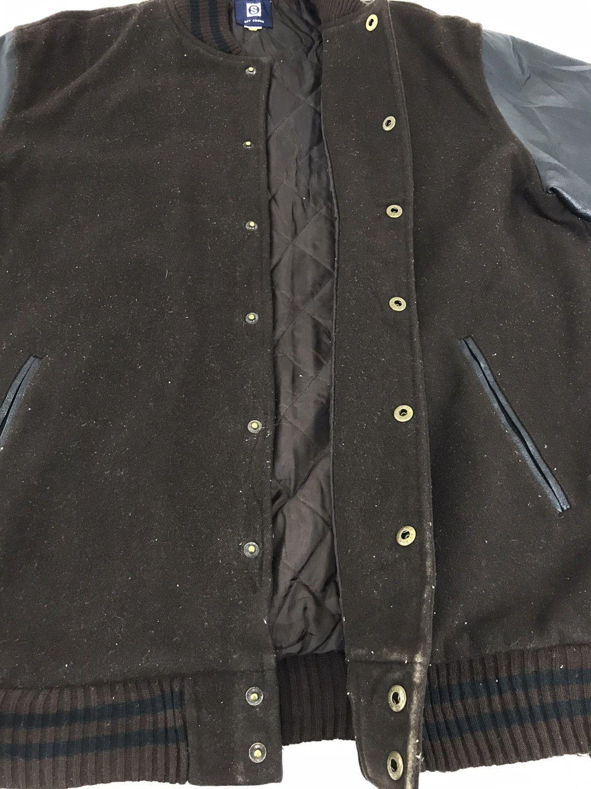 Japanese Brand Offshore Varsity Jacket Wool With Quilted Inner Size US L / EU 52-54 / 3 - 5 Thumbnail