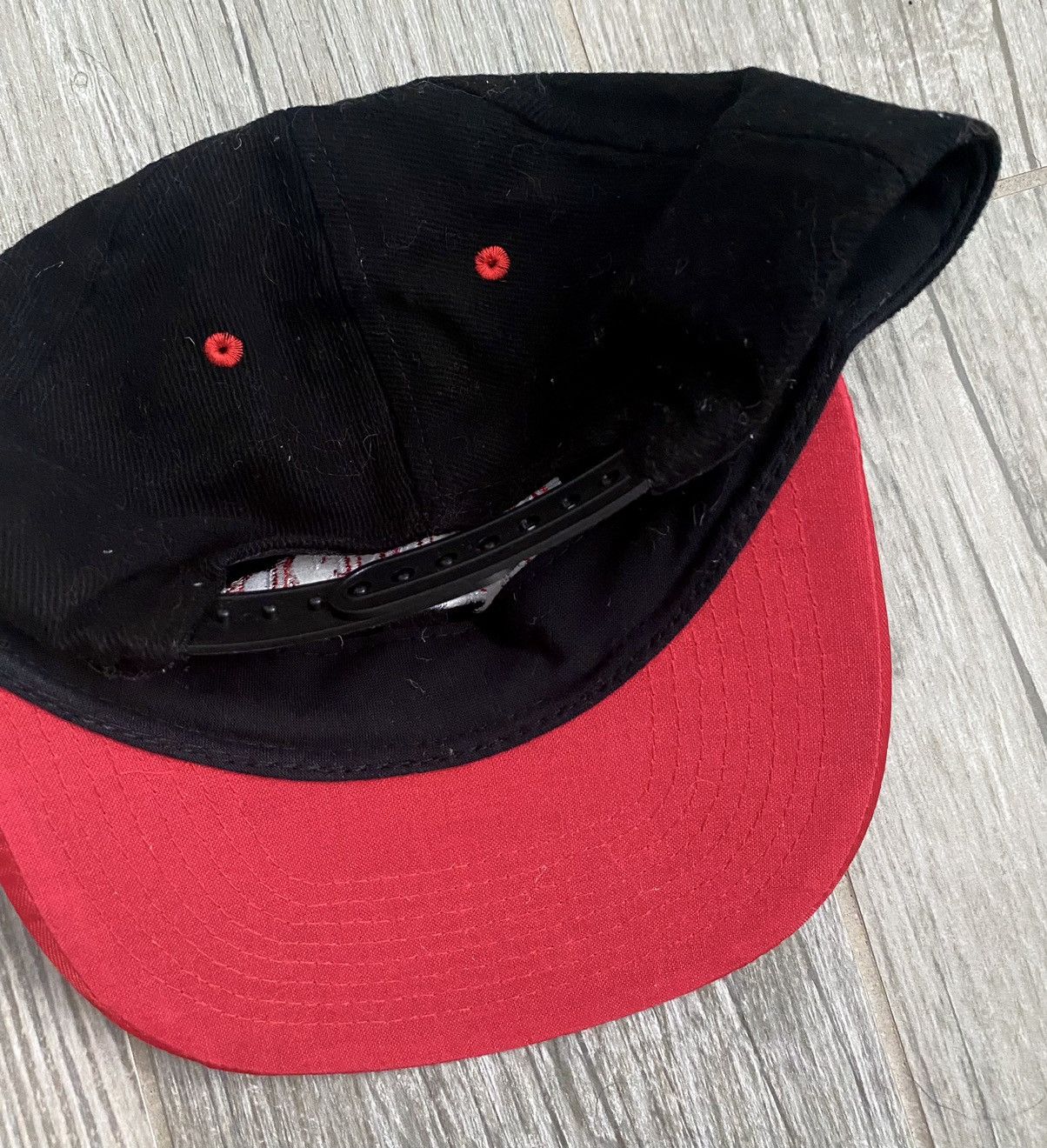 Vintage 1980s Jim Beam Vintage Embroidered Red & Black Snapback Size ONE SIZE - 4 Thumbnail