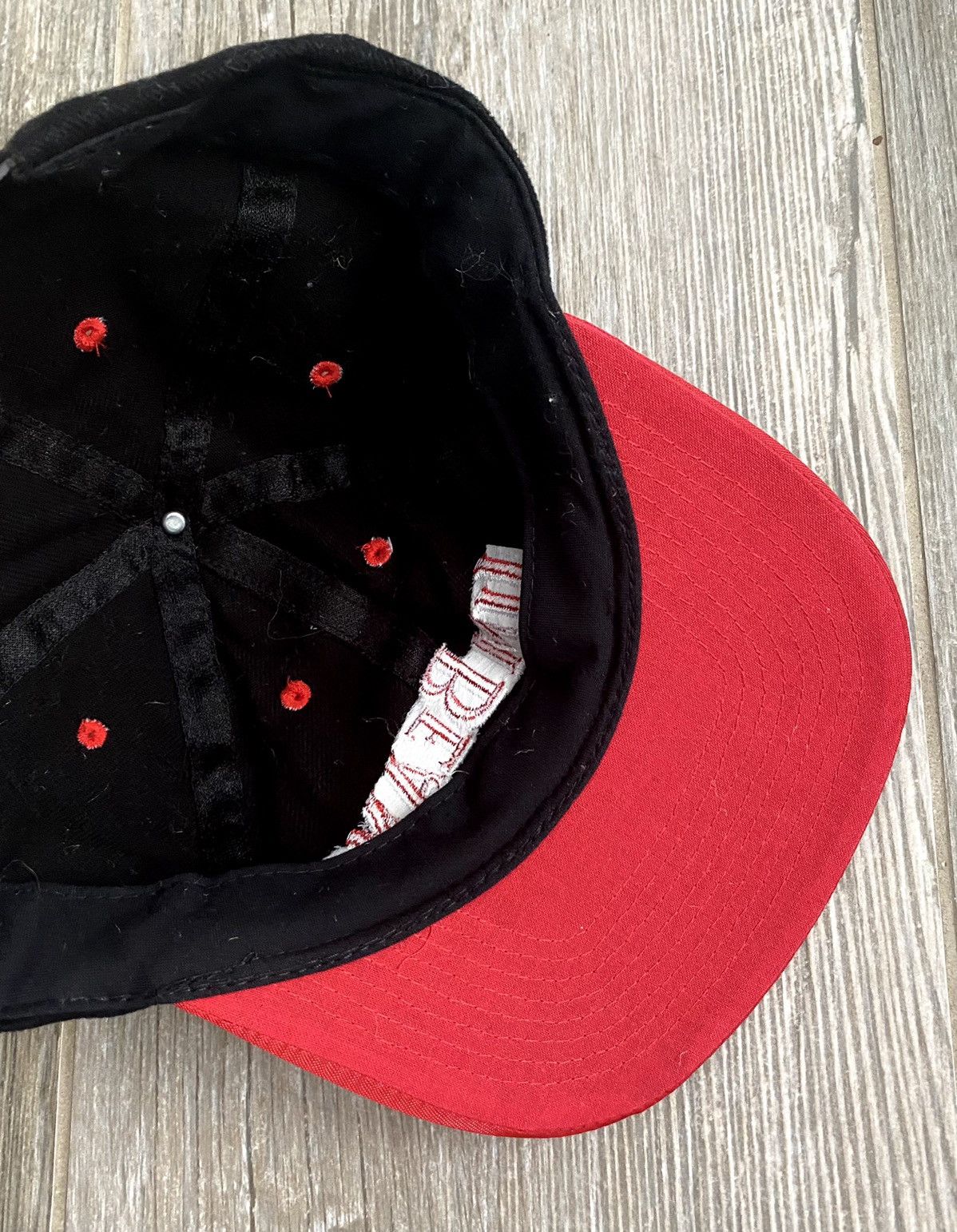 Vintage 1980s Jim Beam Vintage Embroidered Red & Black Snapback Size ONE SIZE - 3 Thumbnail