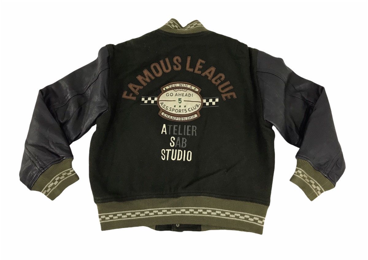 Japanese Brand × Leather Vintage Atelier Sab AS Studios Sportswear College Jacket Size US M / EU 48-50 / 2 - 1 Thumbnail