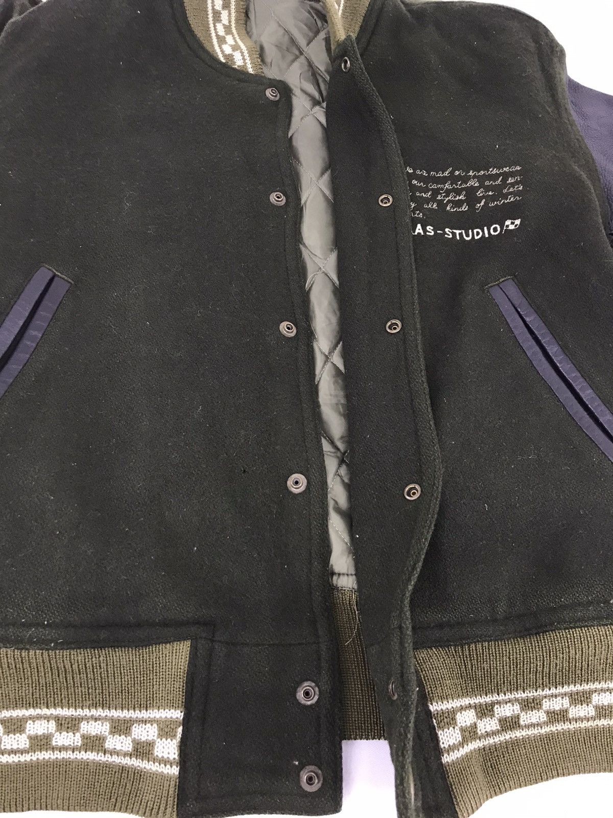 Japanese Brand × Leather Vintage Atelier Sab AS Studios Sportswear College Jacket Size US M / EU 48-50 / 2 - 6 Thumbnail