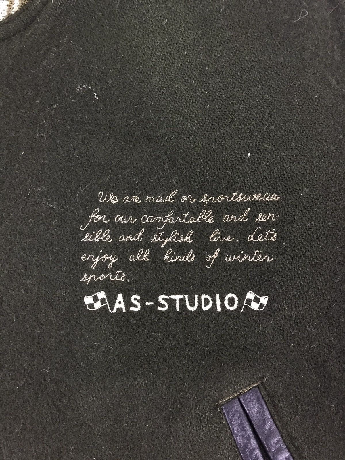 Japanese Brand × Leather Vintage Atelier Sab AS Studios Sportswear College Jacket Size US M / EU 48-50 / 2 - 5 Thumbnail