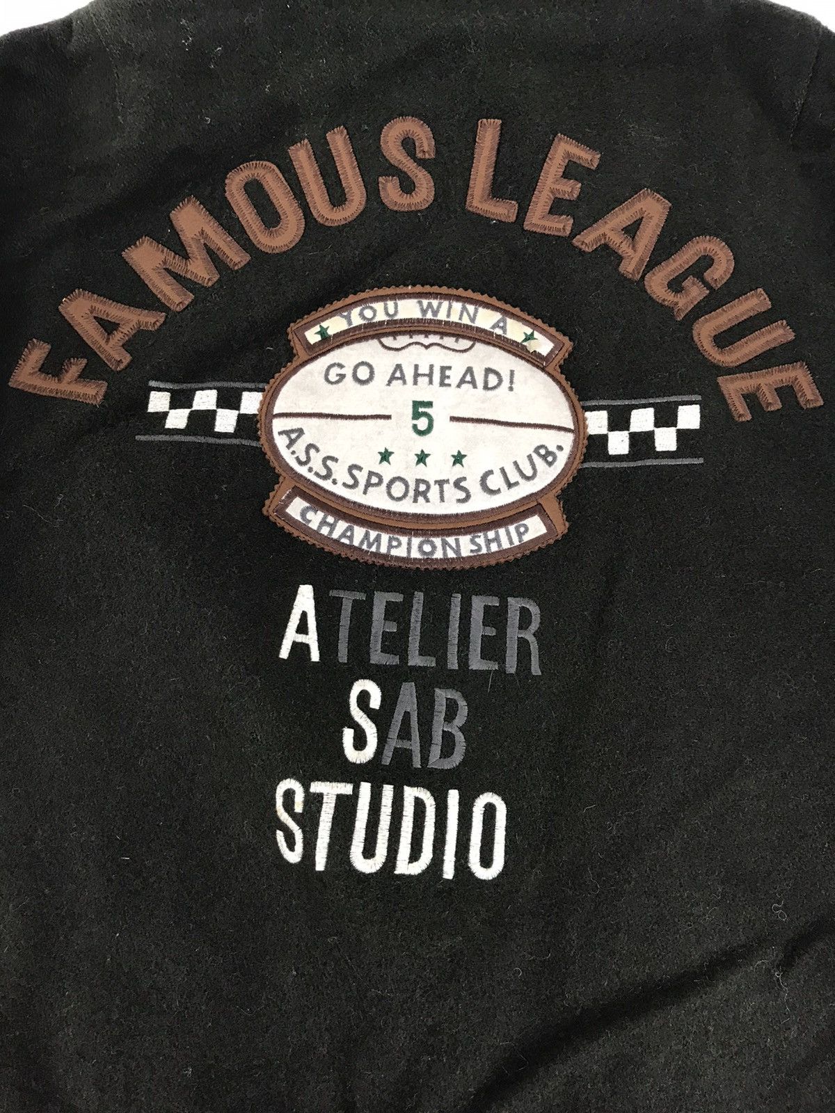 Japanese Brand × Leather Vintage Atelier Sab AS Studios Sportswear College Jacket Size US M / EU 48-50 / 2 - 4 Thumbnail