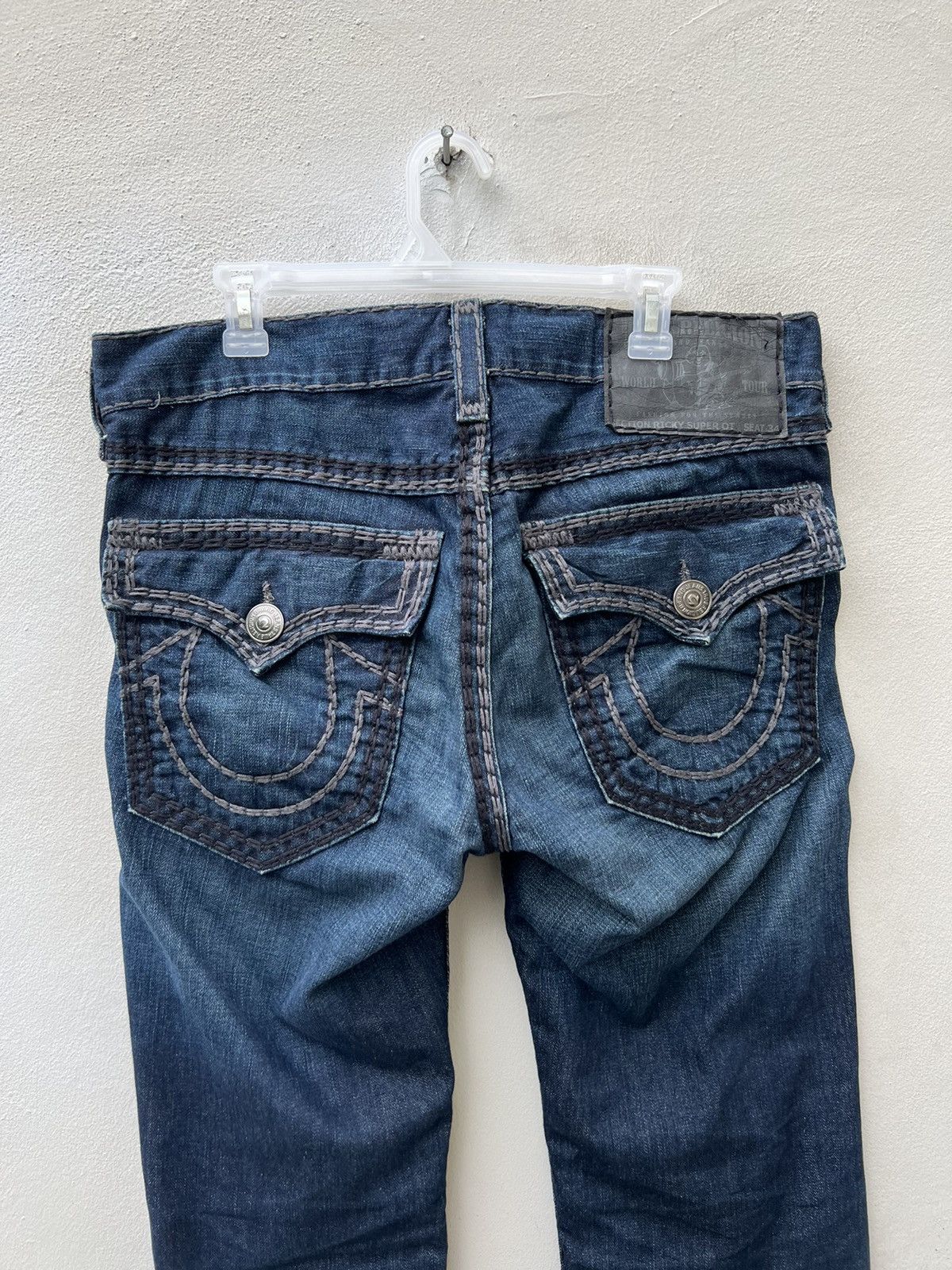 True Religion Vintage 2000s True Religion Ricky Super OT Denim Jeans Size US 33 - 18 Thumbnail