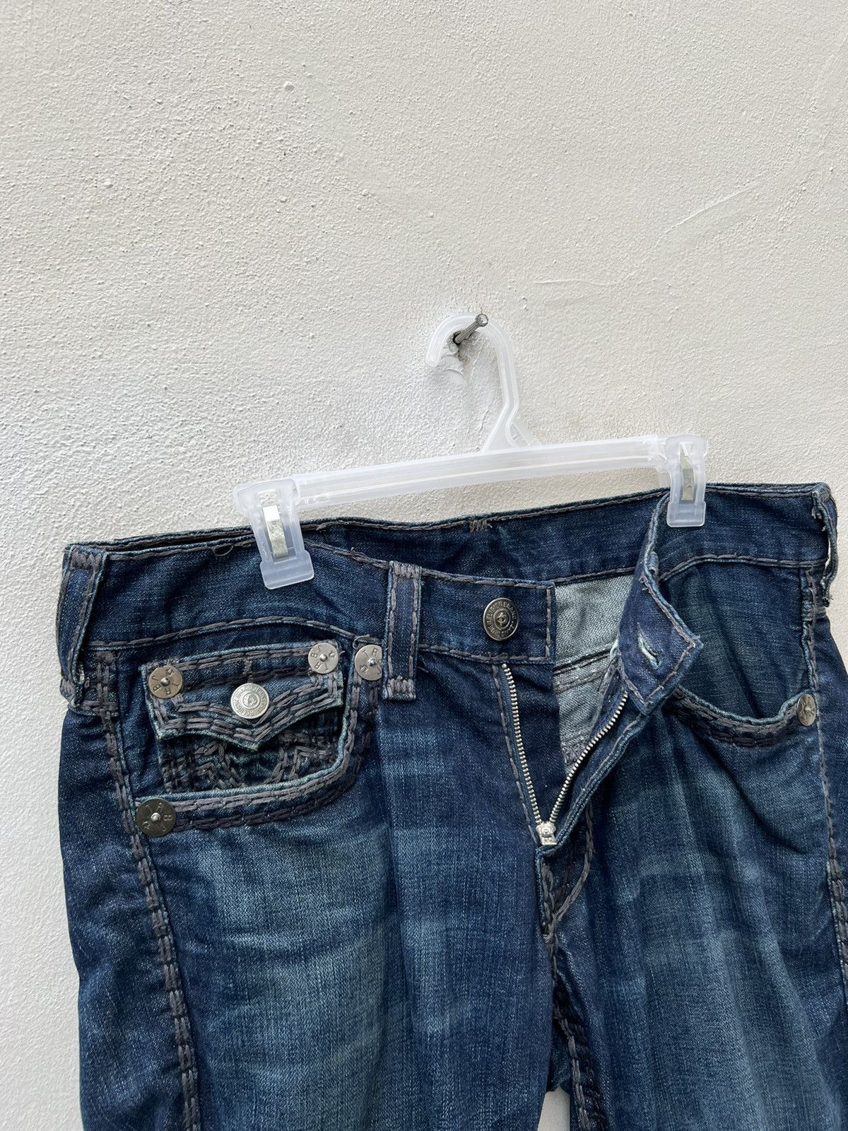 True Religion Vintage 2000s True Religion Ricky Super OT Denim Jeans Size US 33 - 8 Thumbnail