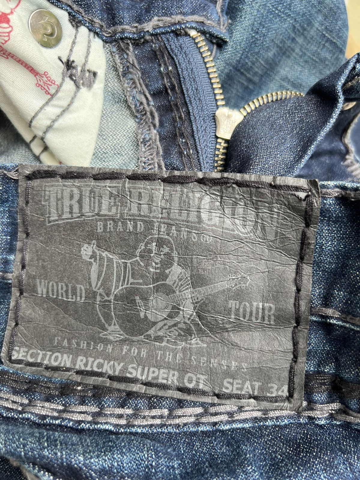 True Religion Vintage 2000s True Religion Ricky Super OT Denim Jeans Size US 33 - 25 Thumbnail