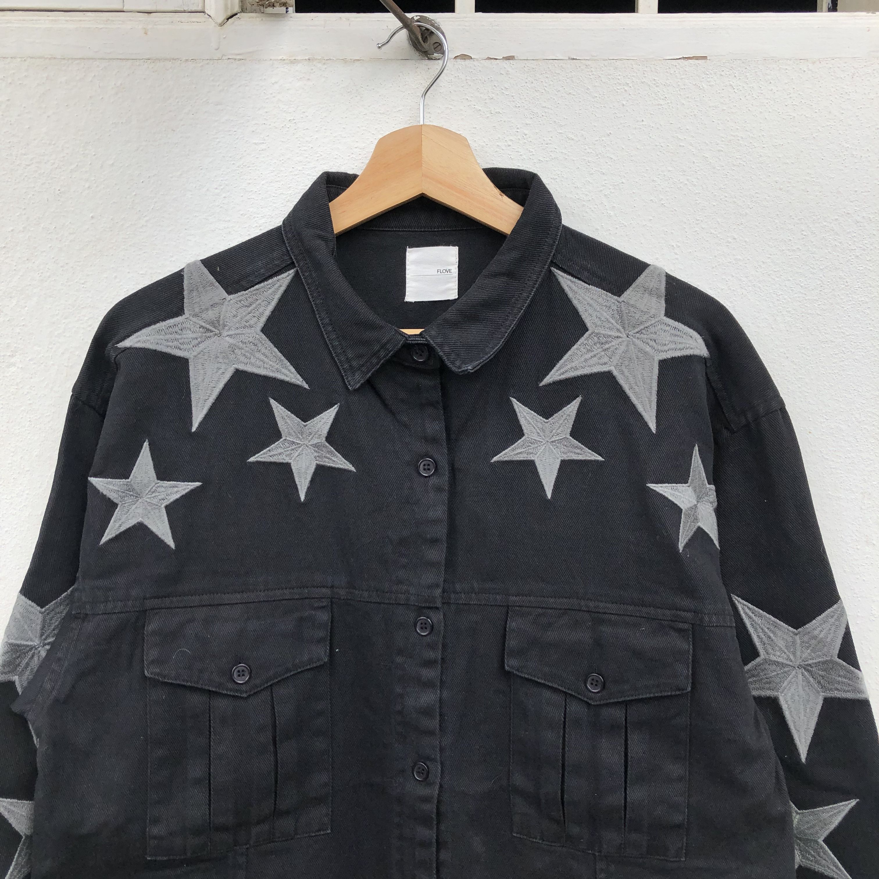 Japanese Brand MILITARY COLLECTION CHORE JACKET FLOVE STAR DOT FULLPRINT Size US L / EU 52-54 / 3 - 2 Thumbnail