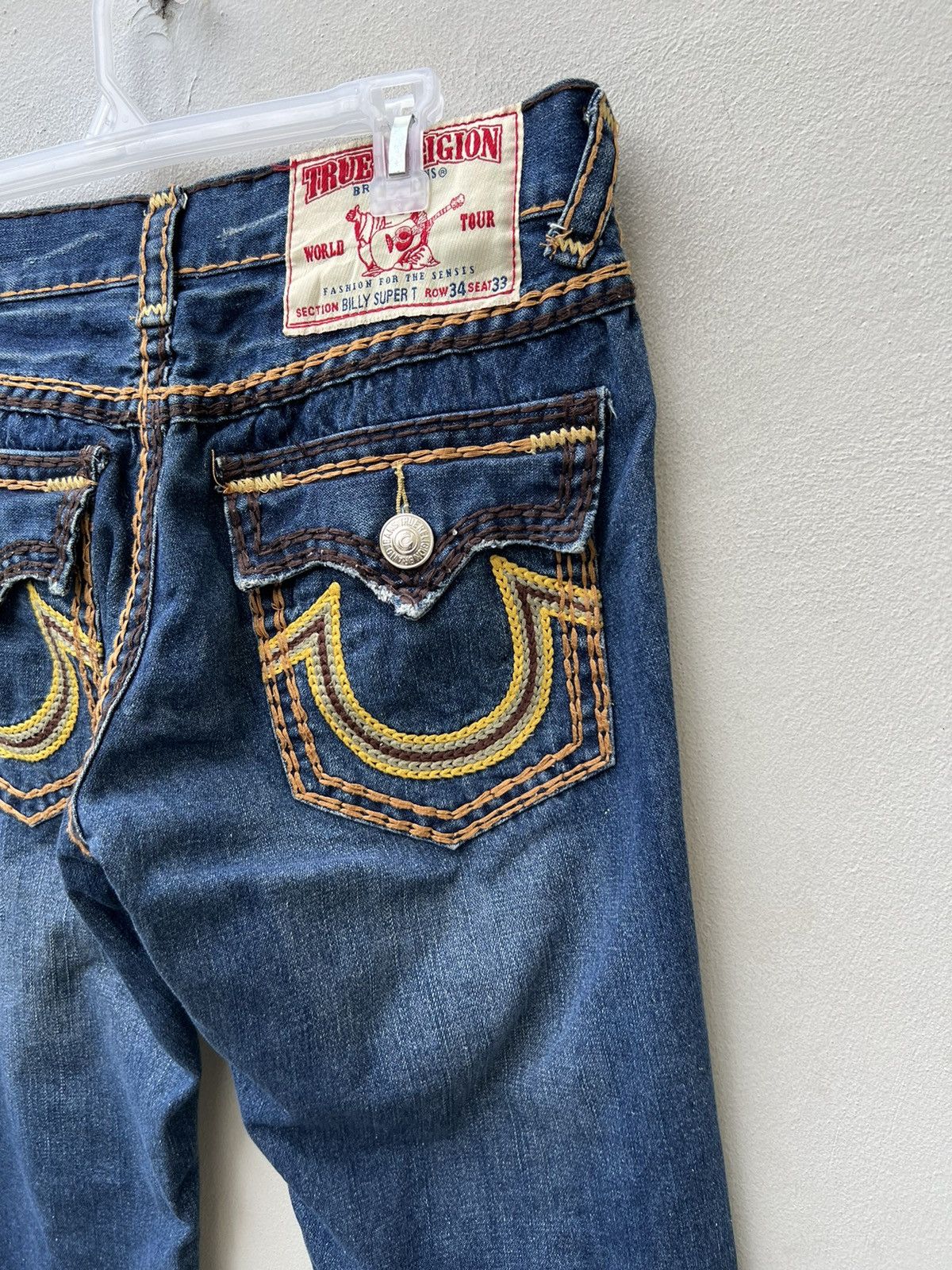 True Religion Vintage 2000s True Religion Billy Super T Denim Jeans Size US 32 / EU 48 - 19 Thumbnail