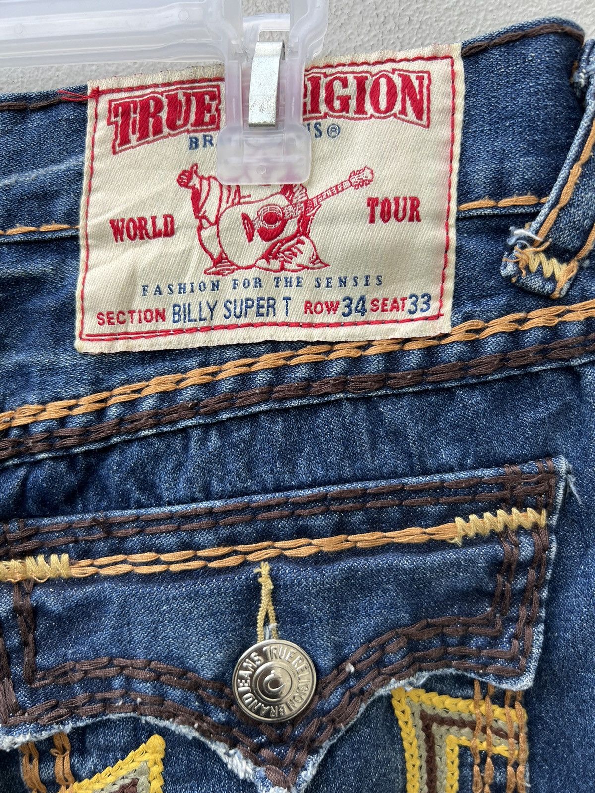 True Religion Vintage 2000s True Religion Billy Super T Denim Jeans Size US 32 / EU 48 - 20 Thumbnail
