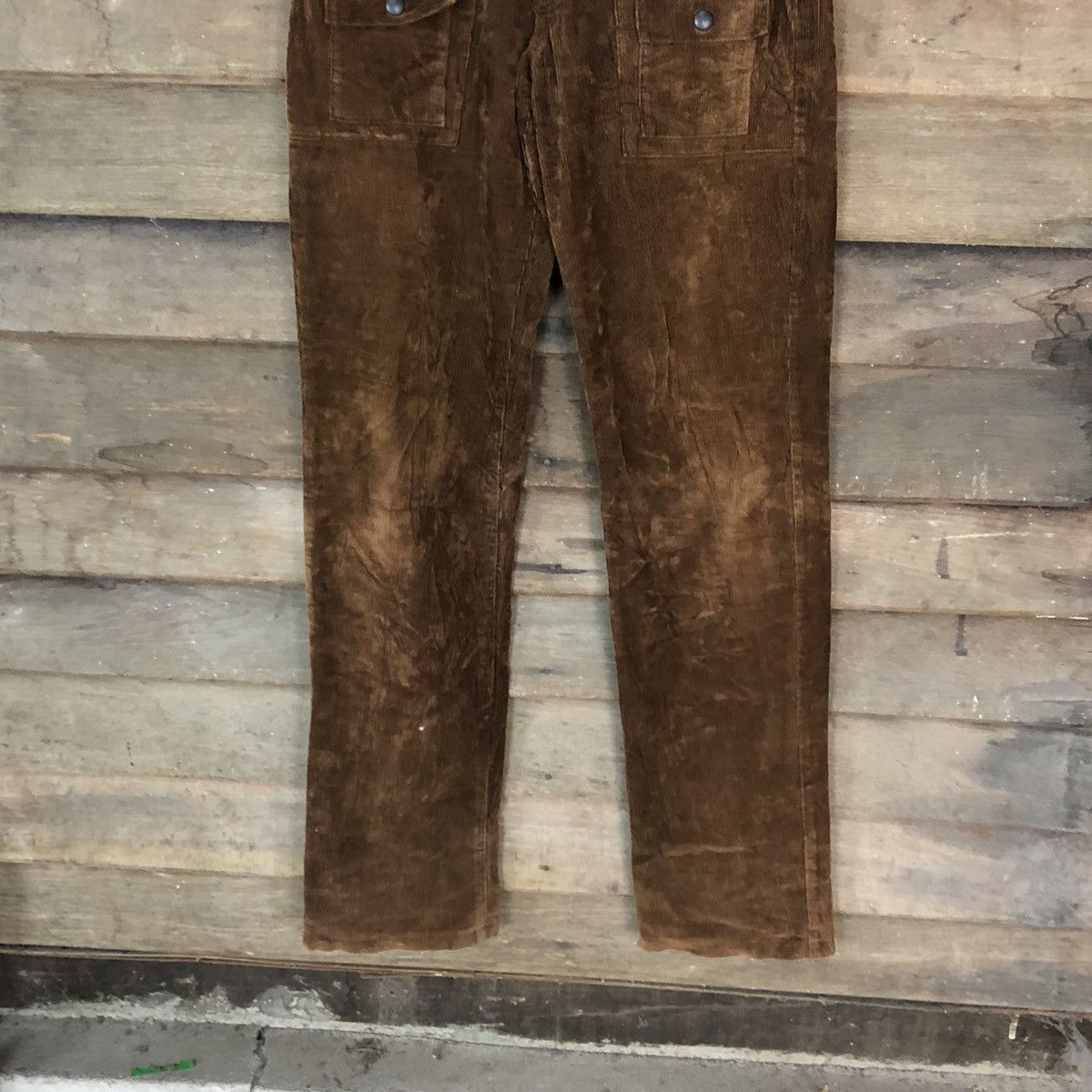 Vintage Orange Crush Corduroy Brown Cargo bush Pants #6880 Size US 28 / EU 44 - 3 Thumbnail