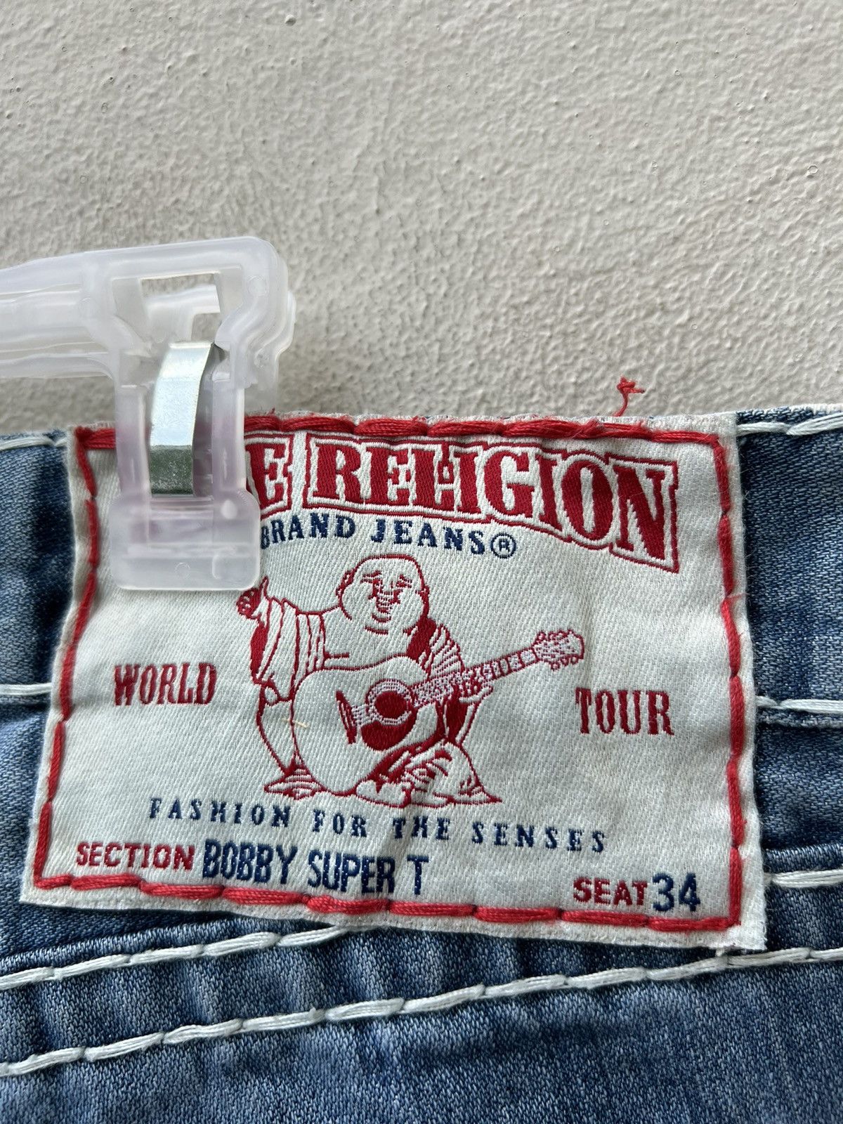 True Religion VTG 2000s True Religion Rips Fade Denim Bobby Super T Jeans Size US 34 / EU 50 - 19 Thumbnail