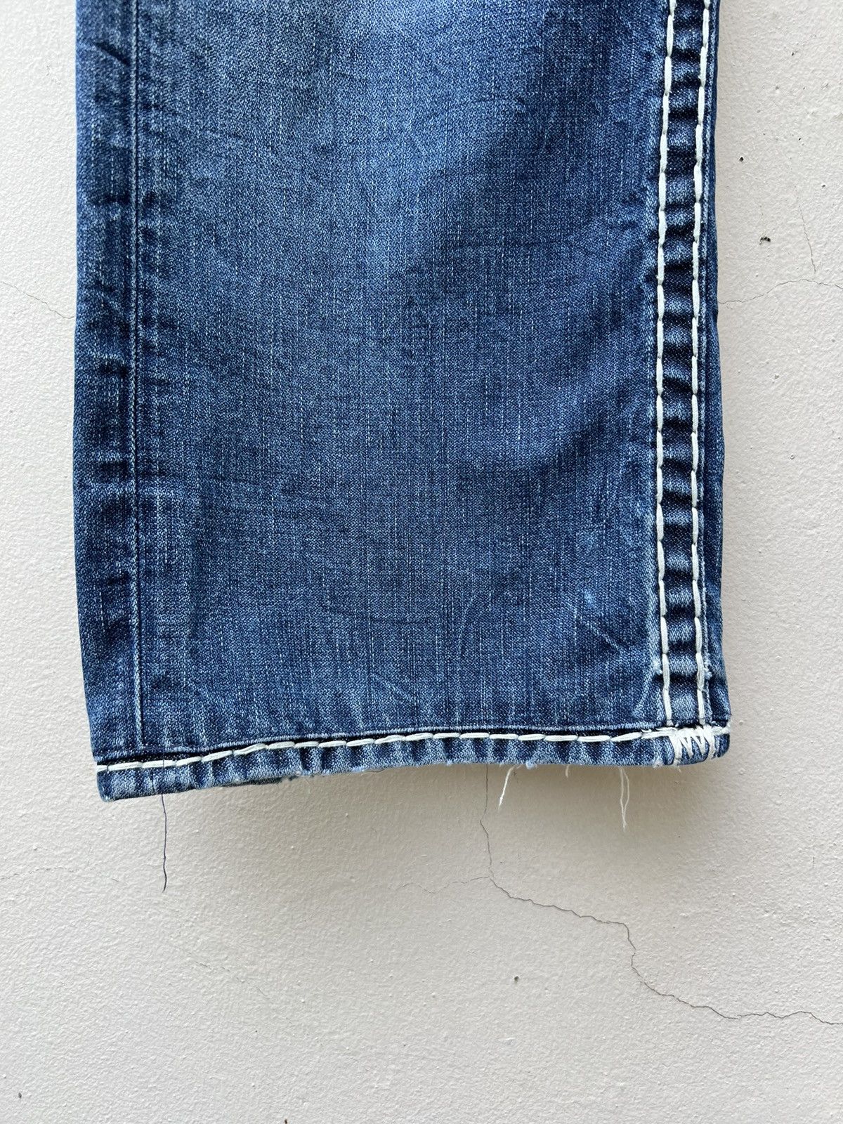 True Religion VTG 2000s True Religion Rips Fade Denim Bobby Super T Jeans Size US 34 / EU 50 - 10 Thumbnail