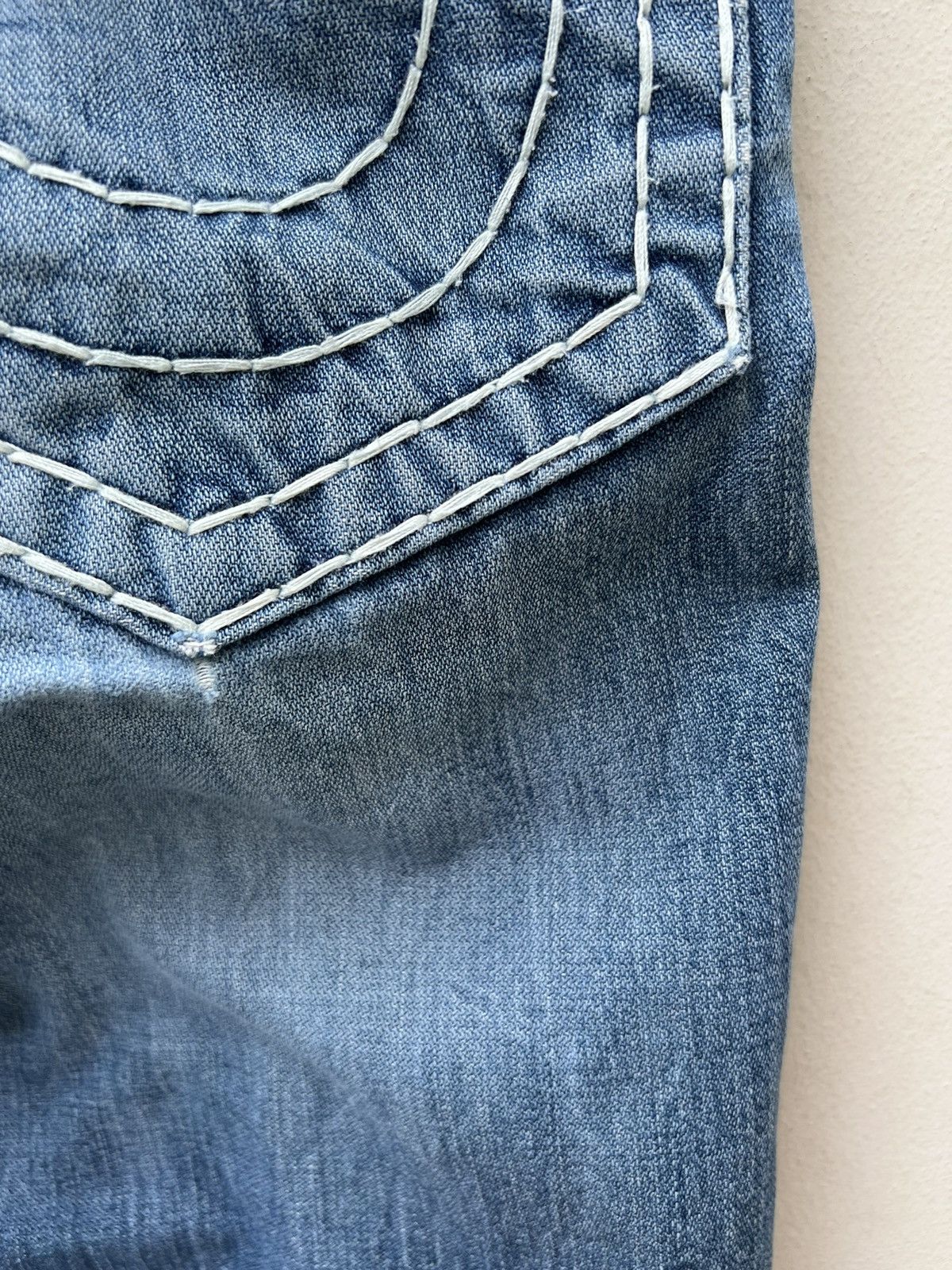 True Religion VTG 2000s True Religion Rips Fade Denim Bobby Super T Jeans Size US 34 / EU 50 - 20 Thumbnail