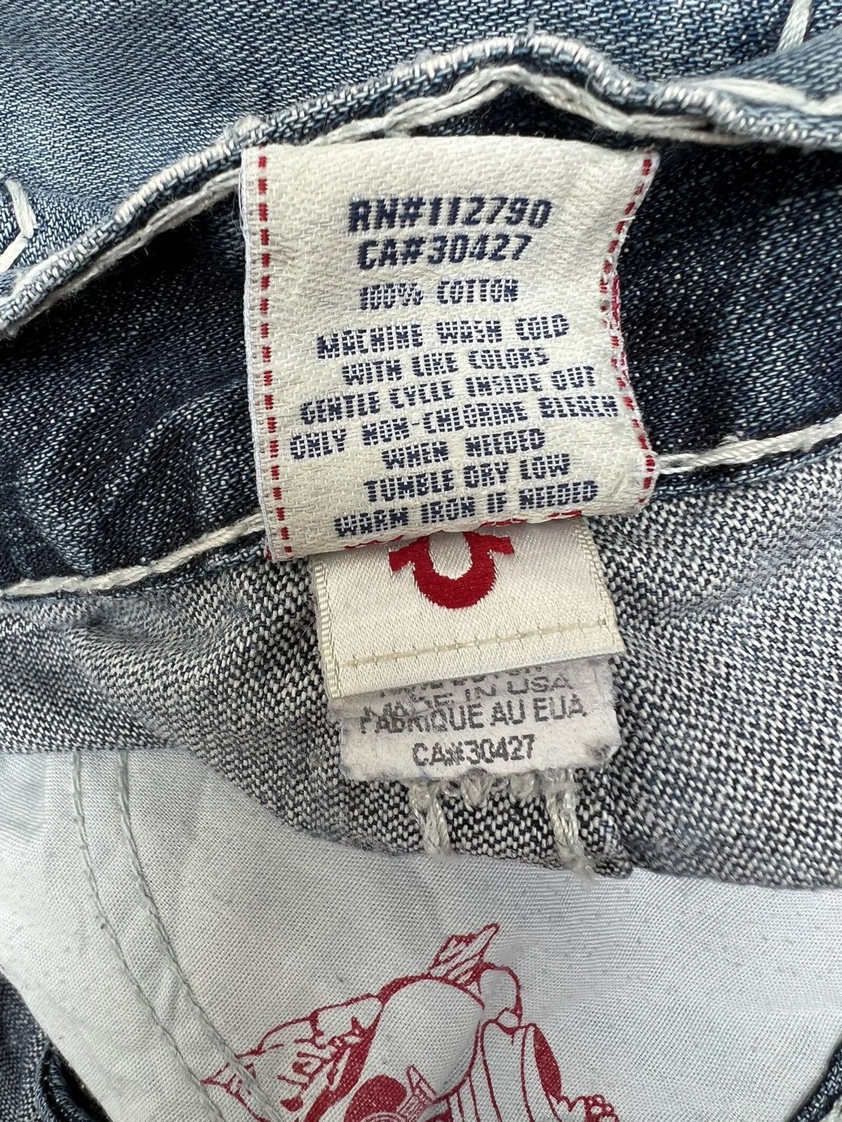 True Religion VTG 2000s True Religion Rips Fade Denim Bobby Super T Jeans Size US 34 / EU 50 - 24 Thumbnail