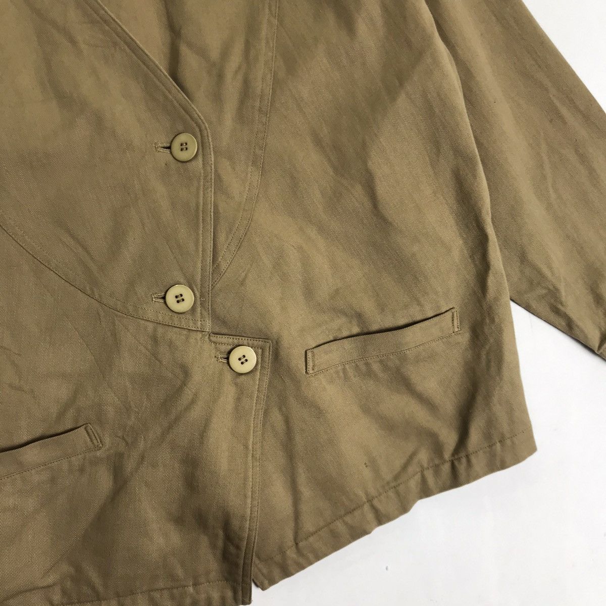 Issey Miyake Vintage 80s Issey Miyake Oversized Buckle Back Jacket Size M / US 6-8 / IT 42-44 - 6 Thumbnail