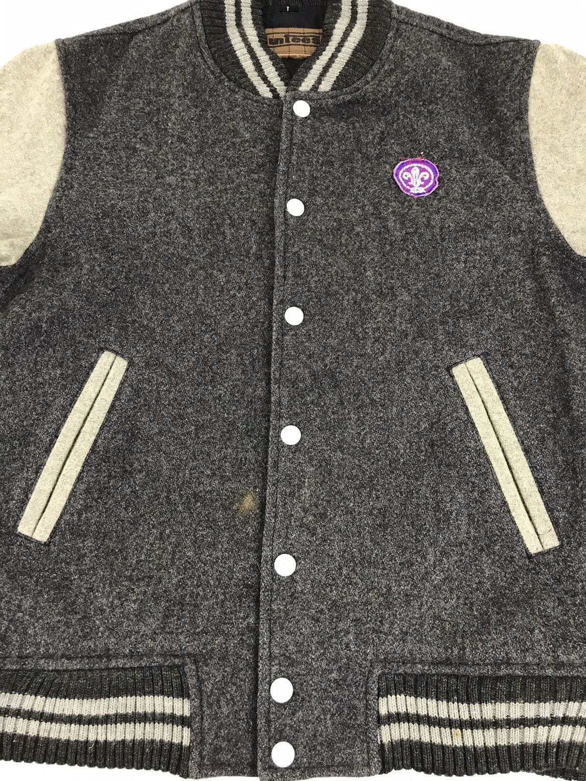 Japanese Brand Vintage Untees Simple Varsity Jacket Wool Quilted Inner Size US M / EU 48-50 / 2 - 3 Thumbnail