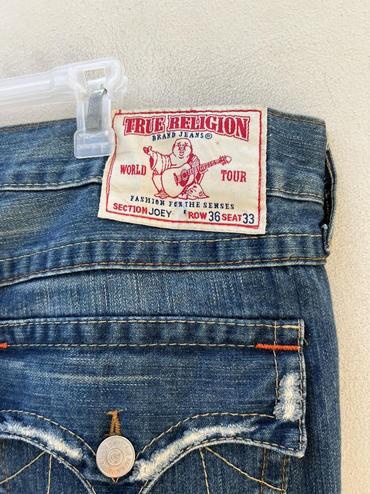 True Religion Vintage 2000s True Religion JOEY Distress Denim Flare Jeans Size US 36 / EU 52 - 20 Thumbnail