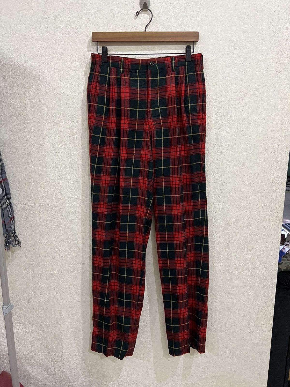 PPFM Japanese Brand PPFM Plaid Tartan Wool Pant Size US 30 / EU 46 - 2 Thumbnail