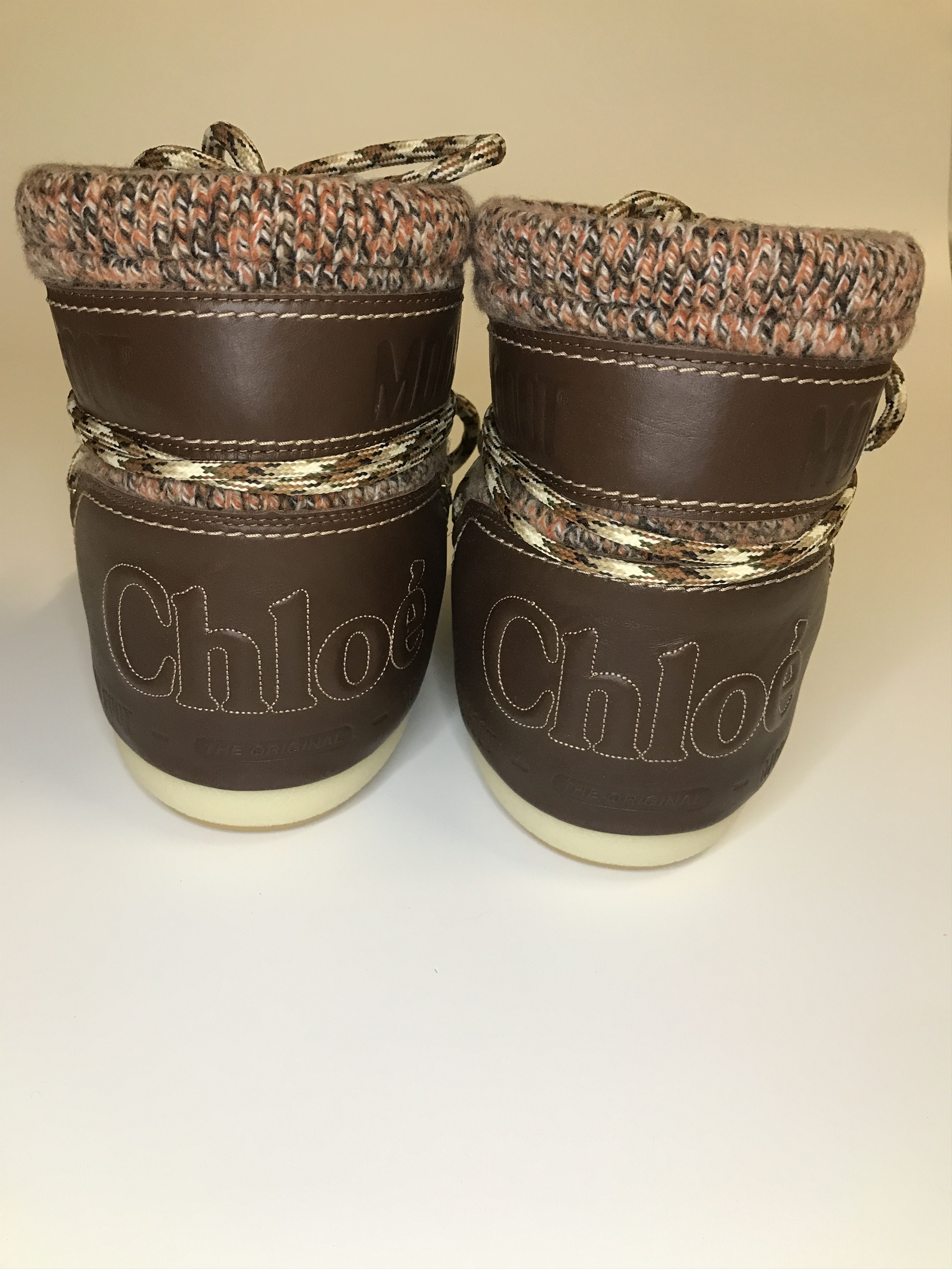 Moon Boot Moon Boot x Chloé Tan Wool Boots 41-42 (0727) Size US 8.5 / EU 41-42 - 3 Thumbnail