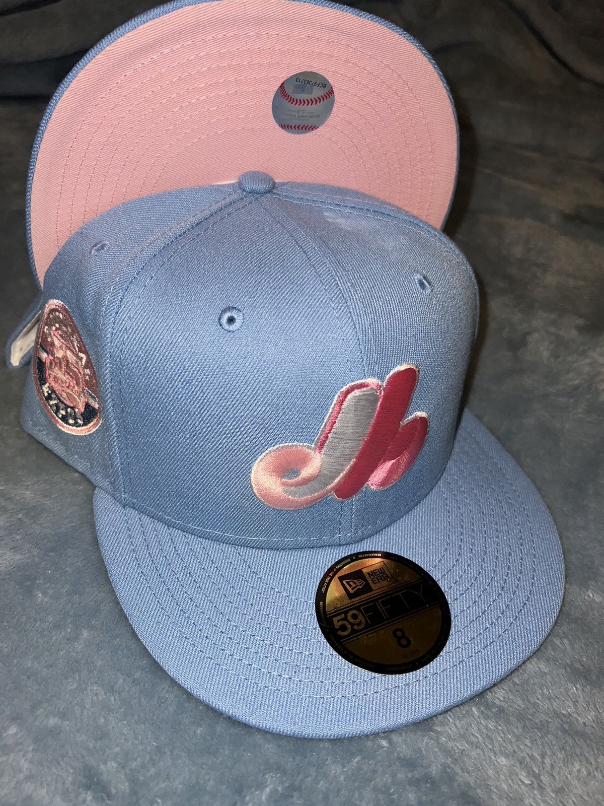 New Era Exclusive Montreal Expos Cotton Candy Fitted Baby Blue Expos Size ONE SIZE - 4 Thumbnail