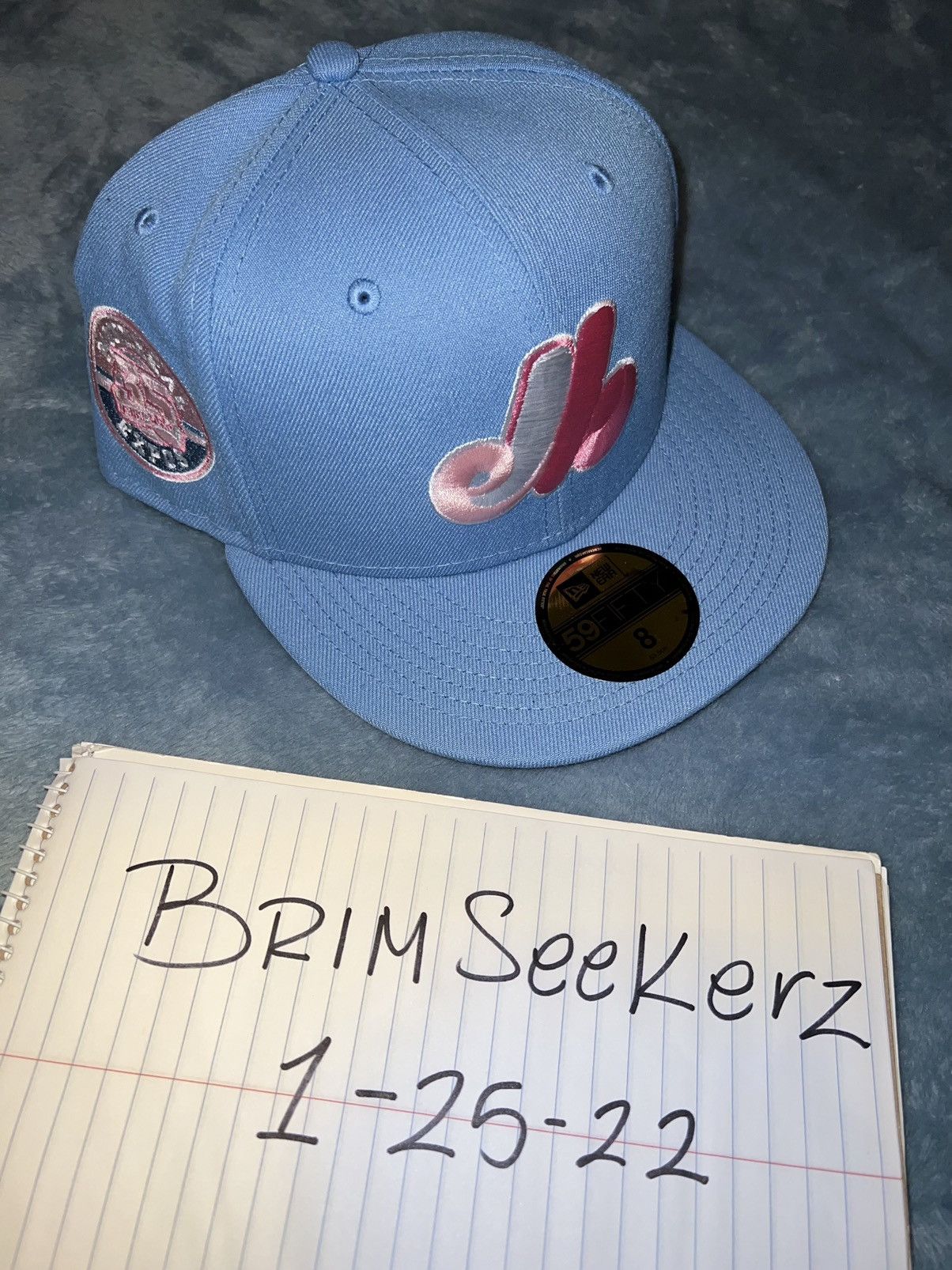 New Era Exclusive Montreal Expos Cotton Candy Fitted Baby Blue Expos Size ONE SIZE - 7 Thumbnail