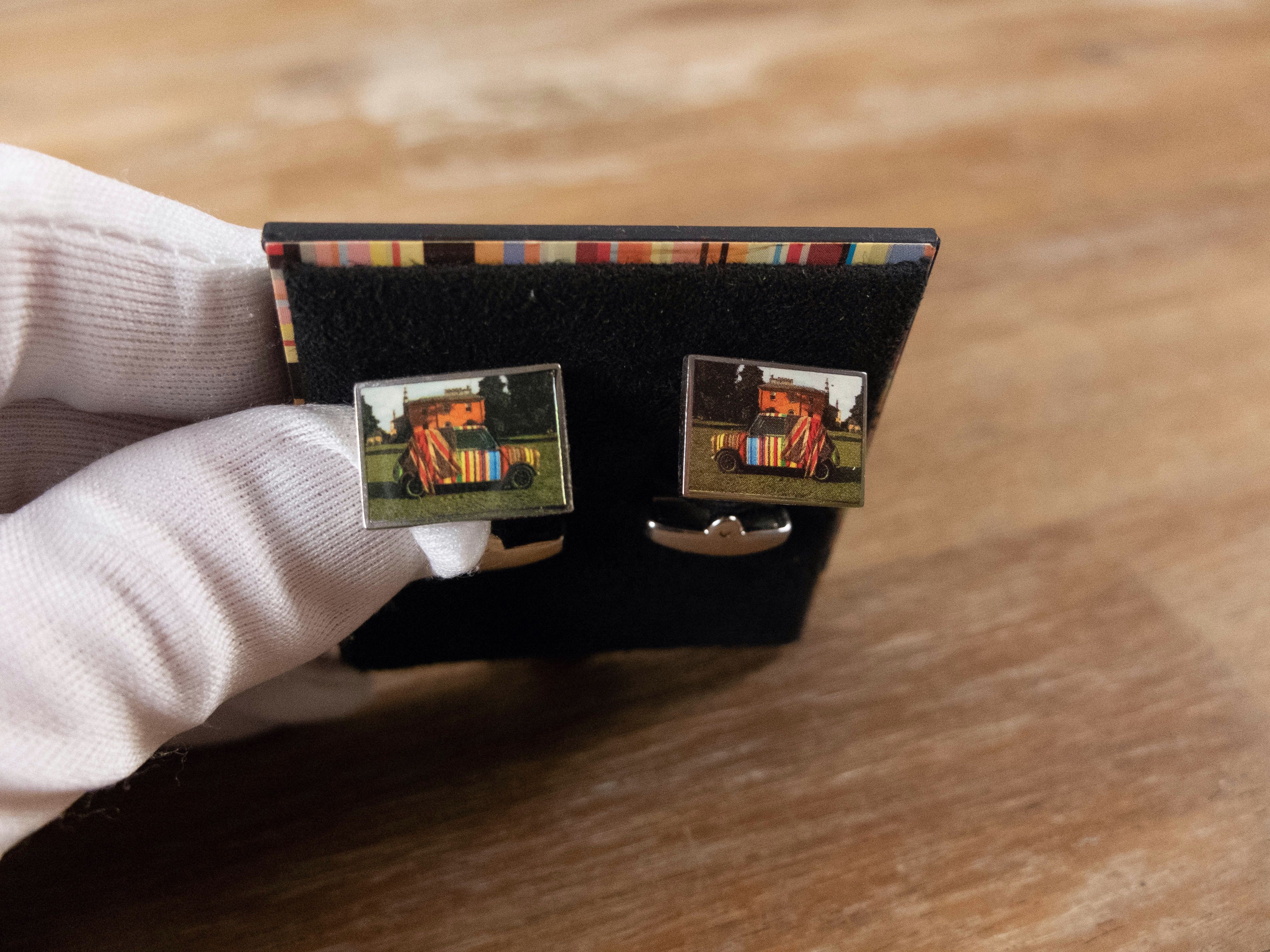 Paul Smith PAUL SMITH London striped car motif cufflinks authentic Size ONE SIZE - 1 Thumbnail