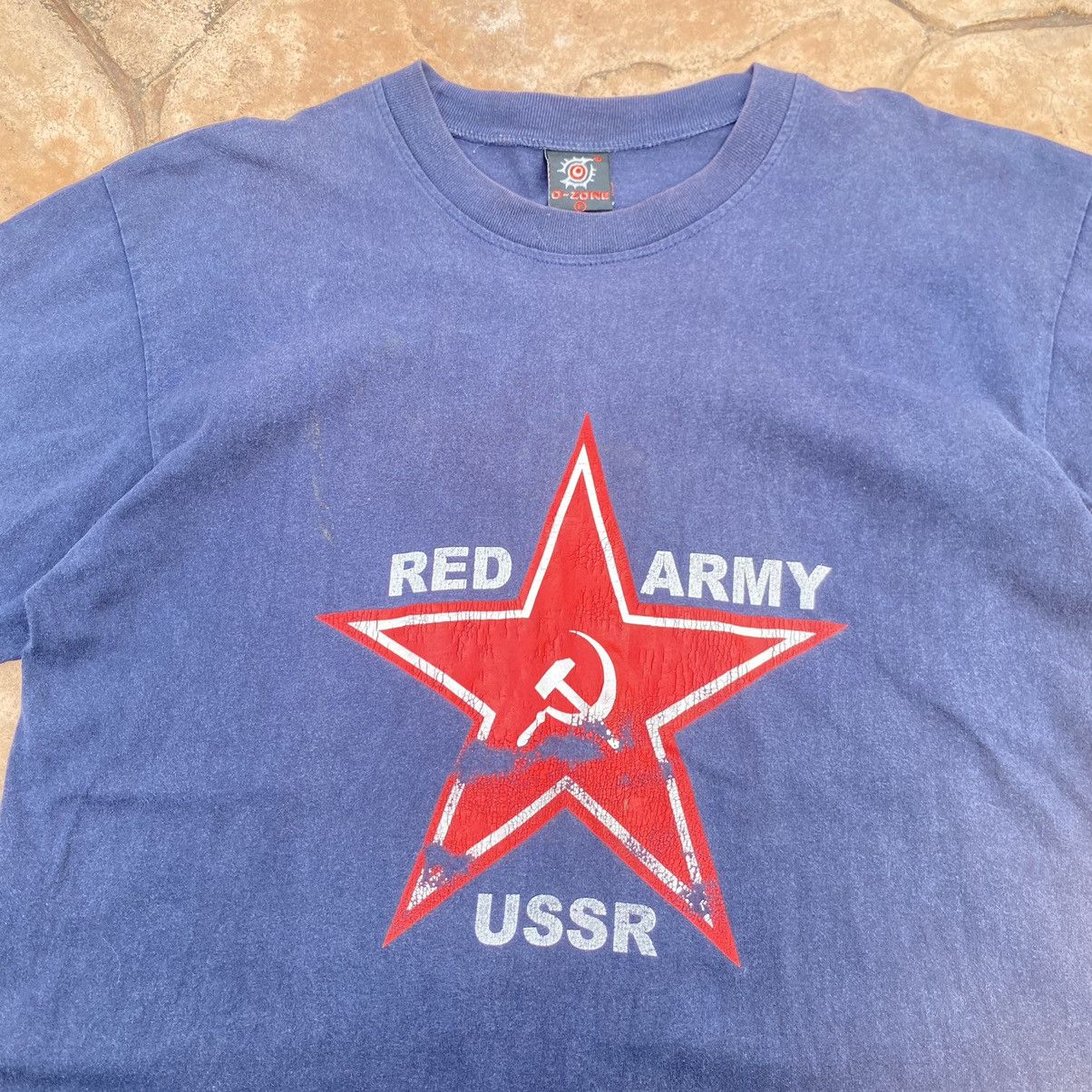 Cccp Thrashed Faded Vintage Y2K RED ARMY USSR CCCP ERD GRUNGE TEE Size US L / EU 52-54 / 3 - 3 Thumbnail
