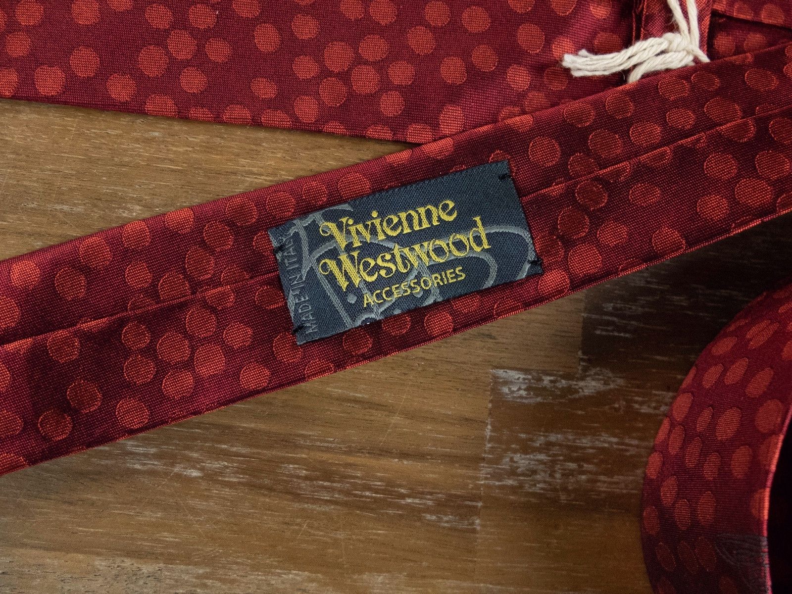 Vivienne Westwood VIVIENNE WESTWOOD red orb logo motif polka dots silk tie NWT Size ONE SIZE - 3 Thumbnail