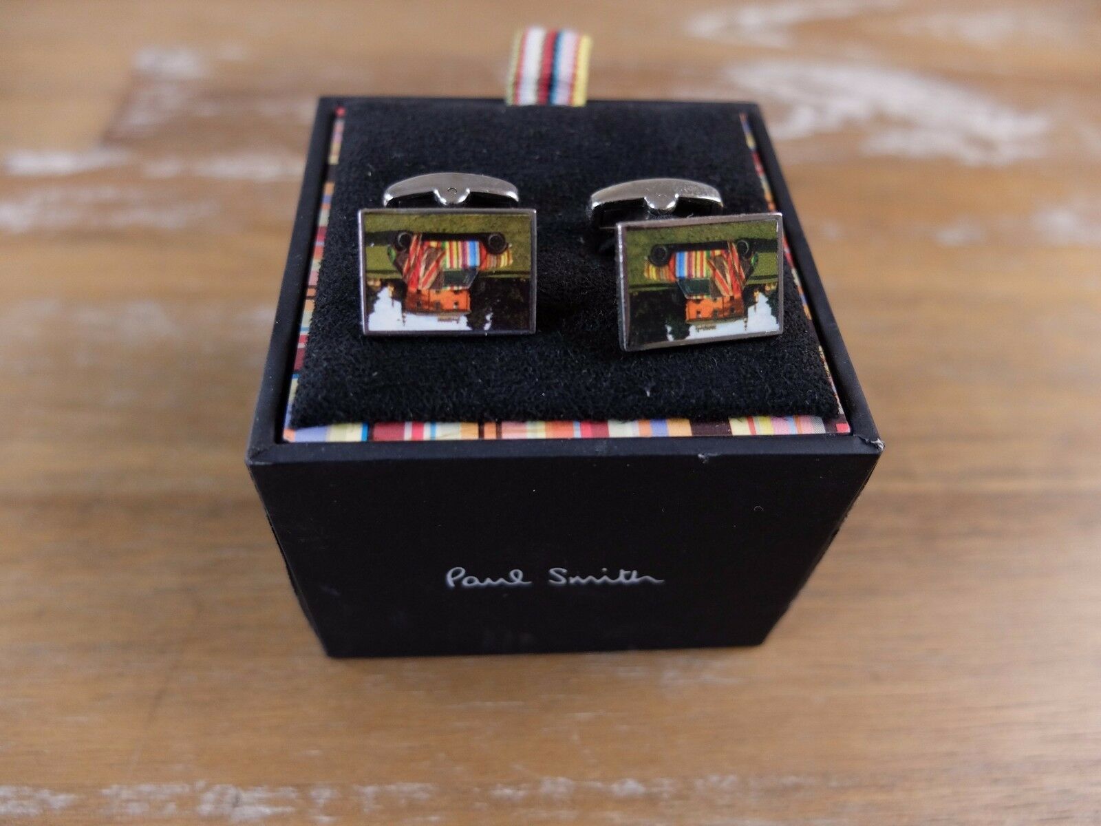 Paul Smith PAUL SMITH London striped car cufflinks authentic New w Box Size ONE SIZE - 1 Thumbnail