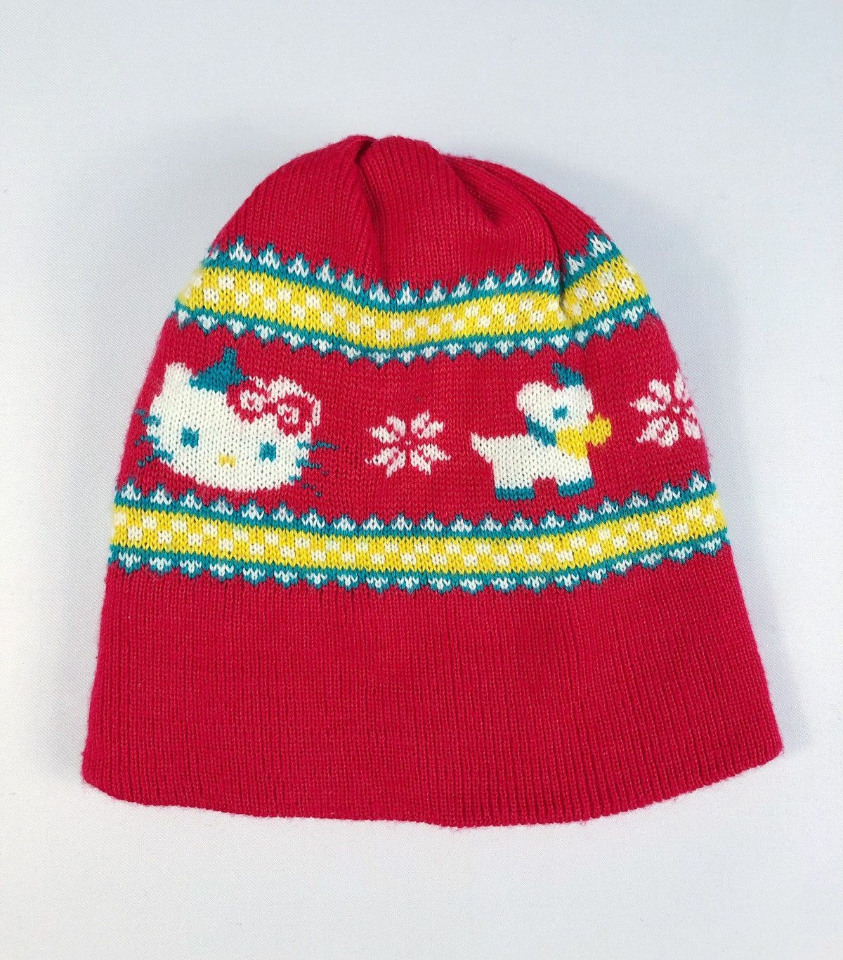 Anime Rare Vintage 2000 Hello Kitty Acrylic Beanie Hats Size ONE SIZE - 1 Thumbnail