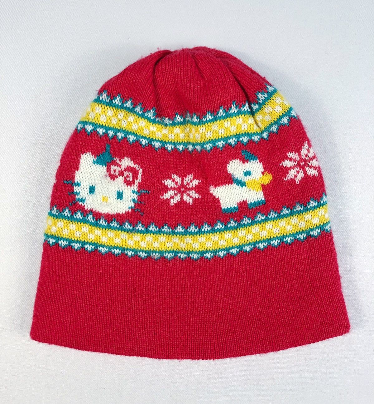 Anime Rare Vintage 2000 Hello Kitty Acrylic Beanie Hats Size ONE SIZE - 2 Thumbnail
