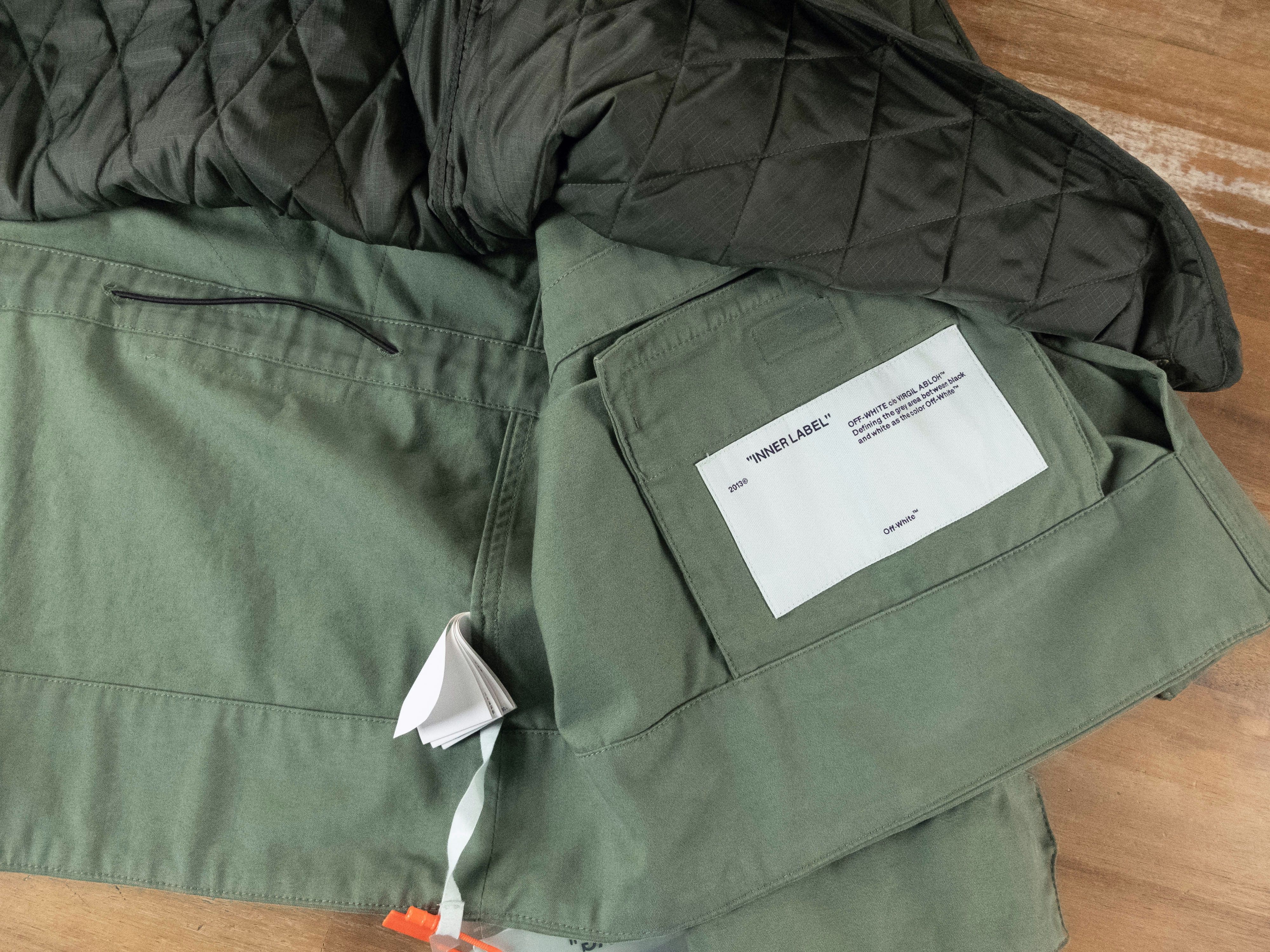 Off-White $1800 OFF-WHITE padded military green track jacket Medium Size US M / EU 48-50 / 2 - 14 Thumbnail