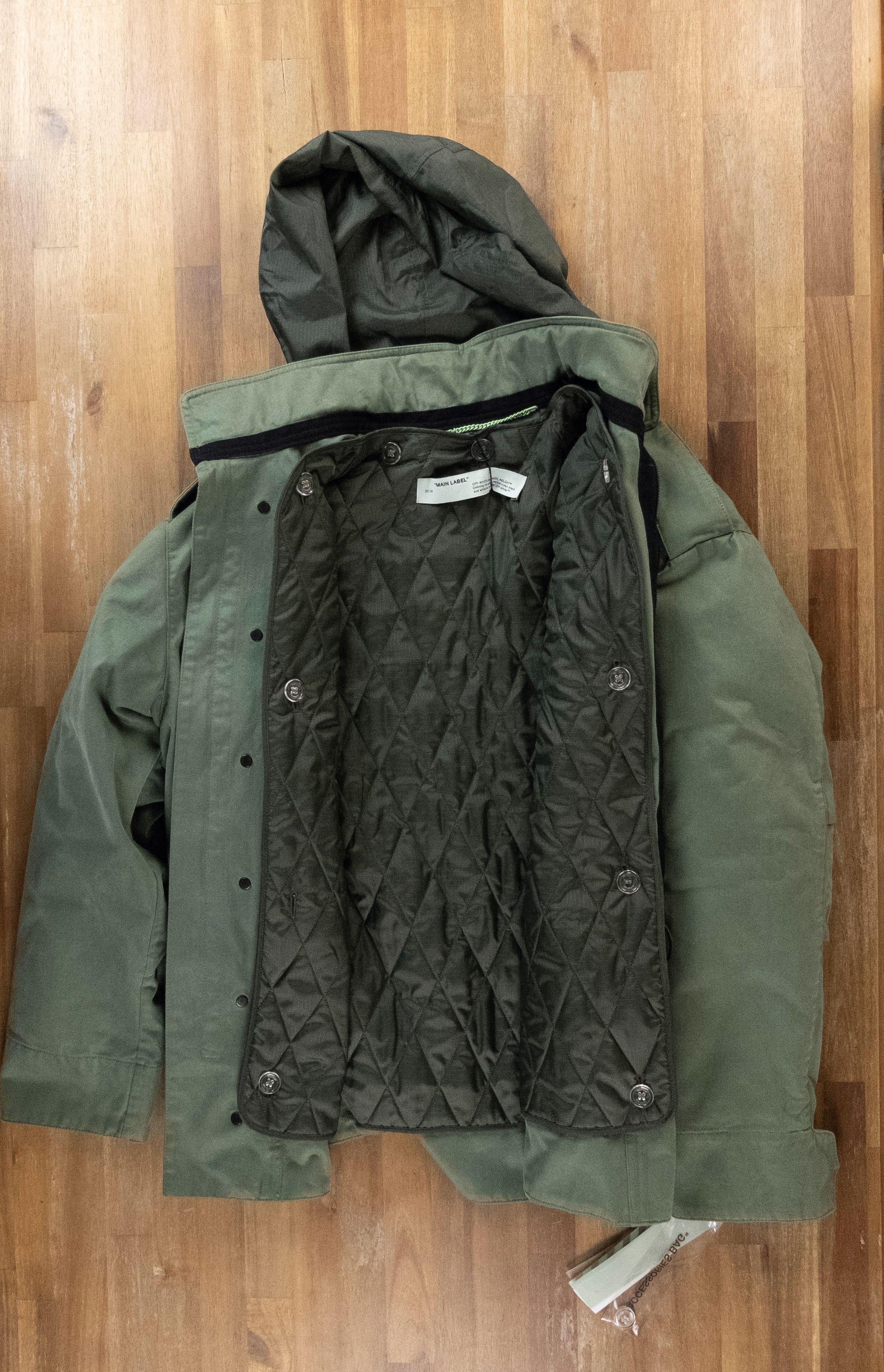 Off-White $1800 OFF-WHITE padded military green track jacket Medium Size US M / EU 48-50 / 2 - 10 Thumbnail