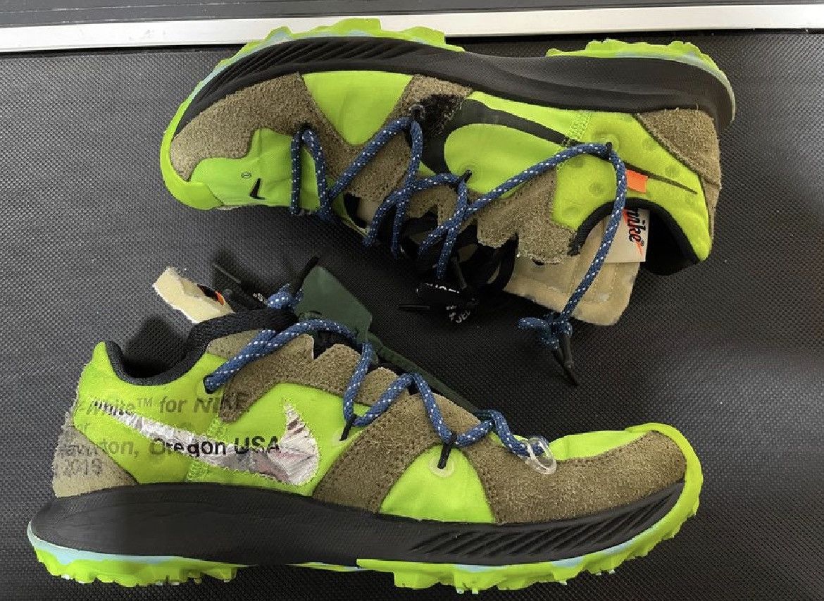 Off-White × Nike WMNS Air Zoom Terra Kiger 5 Green