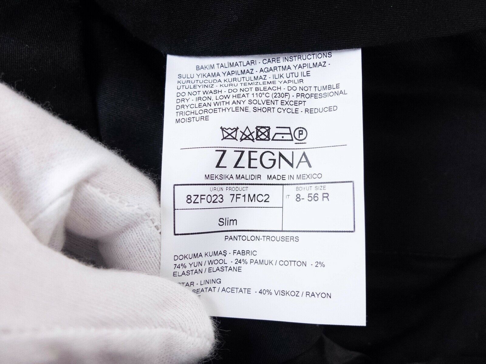 Z Zegna Z ZEGNA blue wool mix slim pants trousers - 40 US / 56 EU Size US 40 / EU 56 - 6 Thumbnail