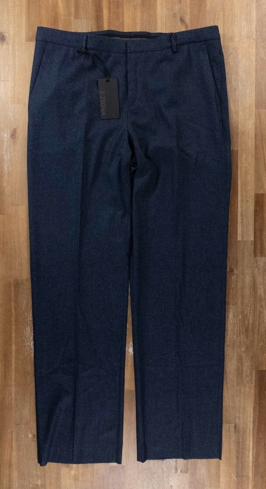 Z Zegna Z ZEGNA blue wool mix slim pants trousers - 40 US / 56 EU Size US 40 / EU 56 - 1 Thumbnail