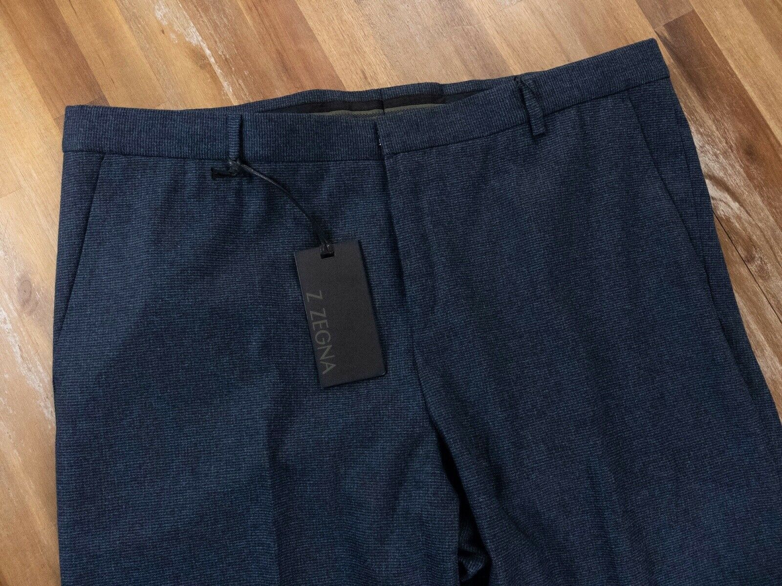 Z Zegna Z ZEGNA blue wool mix slim pants trousers - 40 US / 56 EU Size US 40 / EU 56 - 2 Thumbnail