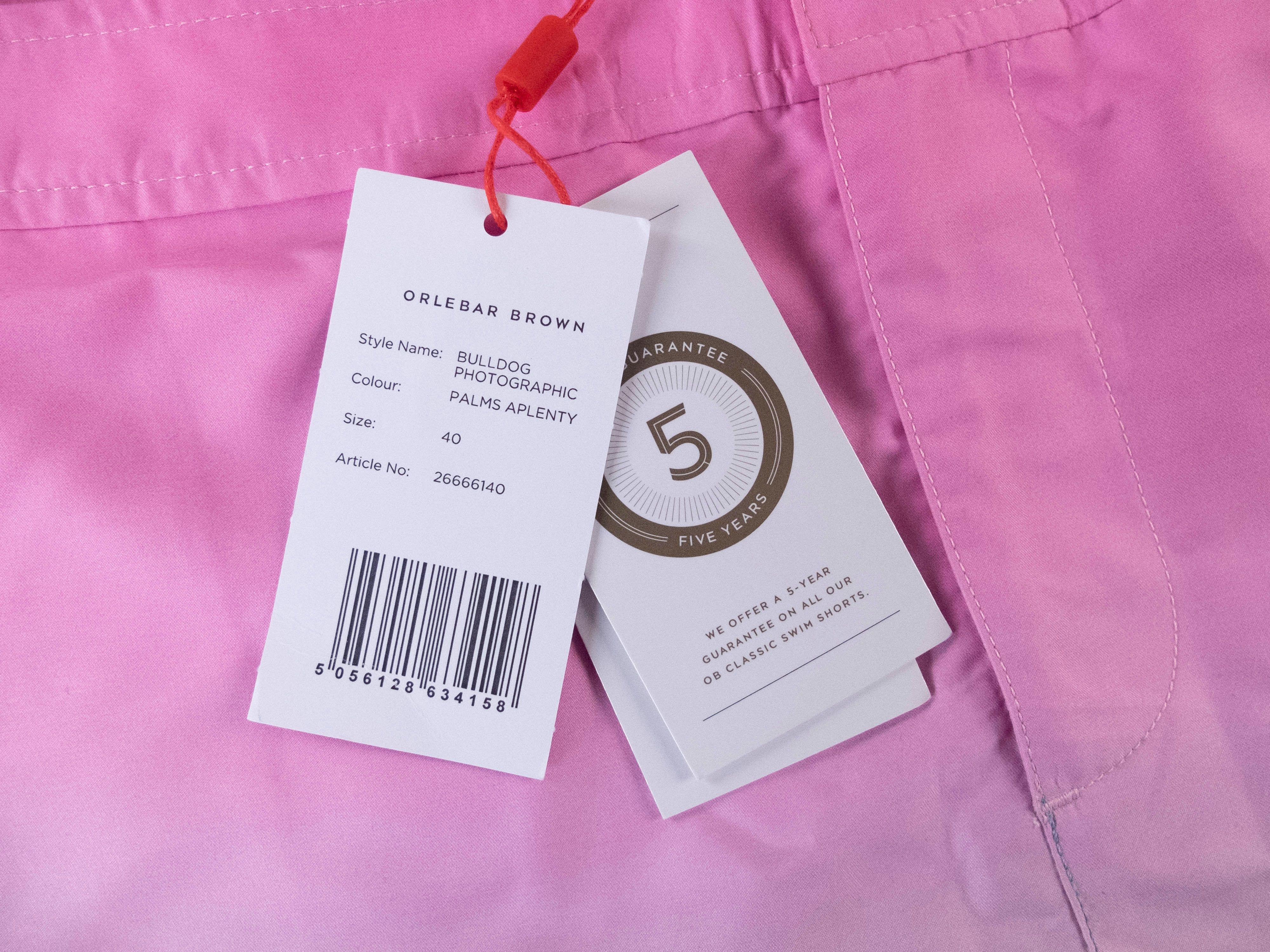 Orlebar Brown ORLEBAR BROWN Bulldog Photograph Palms pink swim shorts 40 Size US 40 / EU 56 - 3 Thumbnail