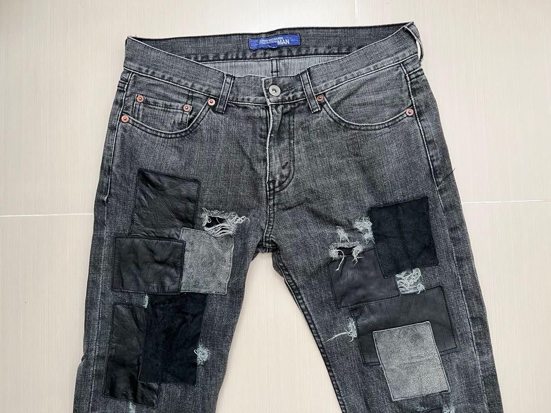 Junya Watanabe Junya Watanabe CDG FW2007 runway leather patched jeans Size US 30 / EU 46 - 4 Thumbnail