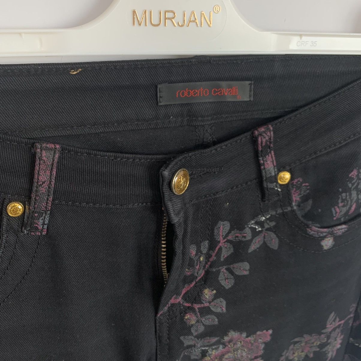 Roberto Cavalli Roberto Cavalli Jeans Pants Bird Floral Vintage Cotton Size 29" - 5 Thumbnail