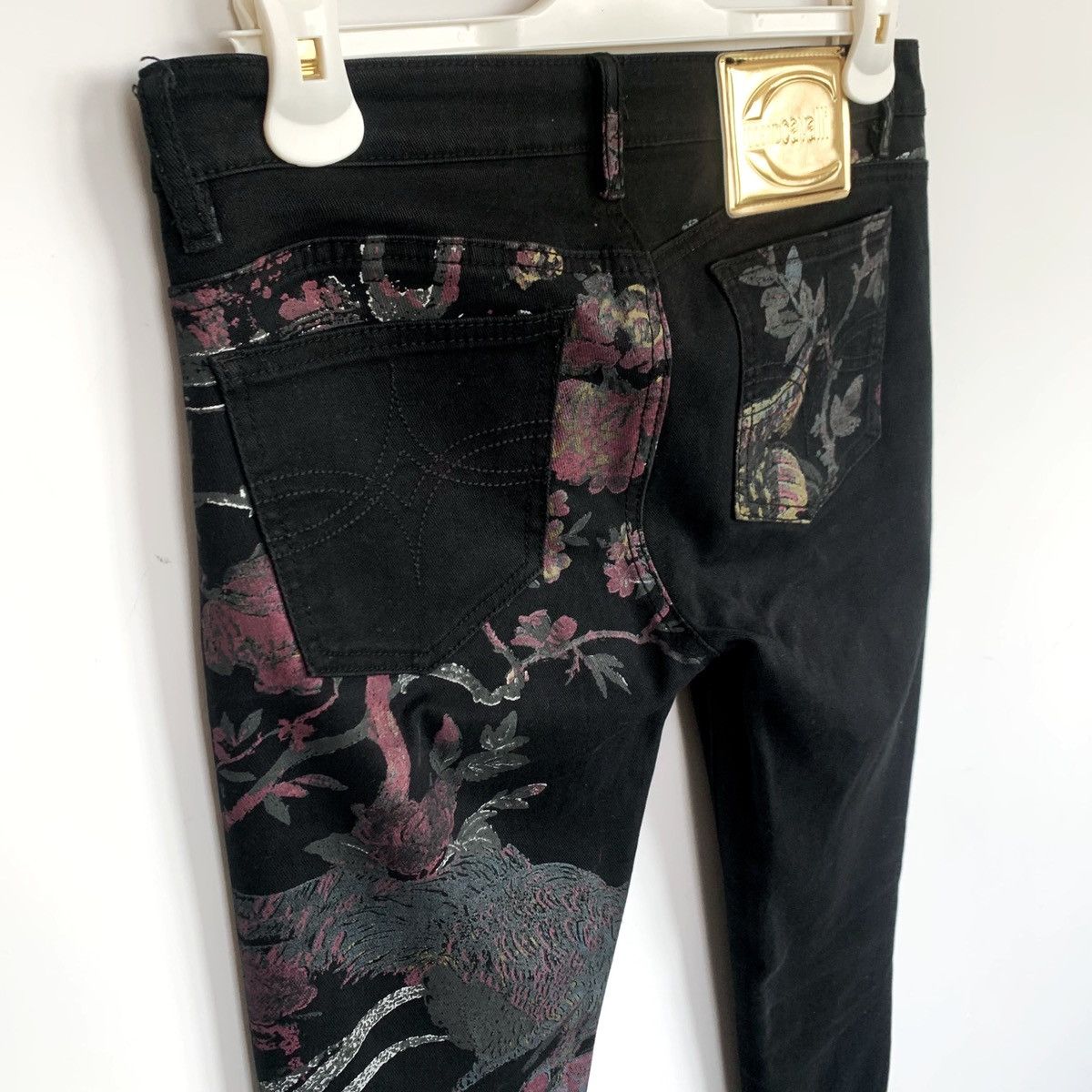 Roberto Cavalli Roberto Cavalli Jeans Pants Bird Floral Vintage Cotton Size 29" - 3 Thumbnail