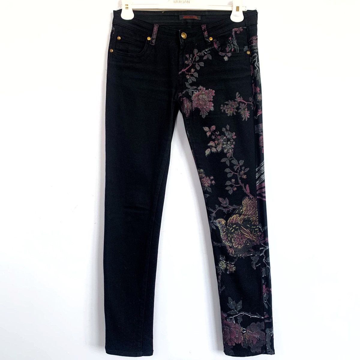 Roberto Cavalli Roberto Cavalli Jeans Pants Bird Floral Vintage Cotton Size 29" - 1 Thumbnail