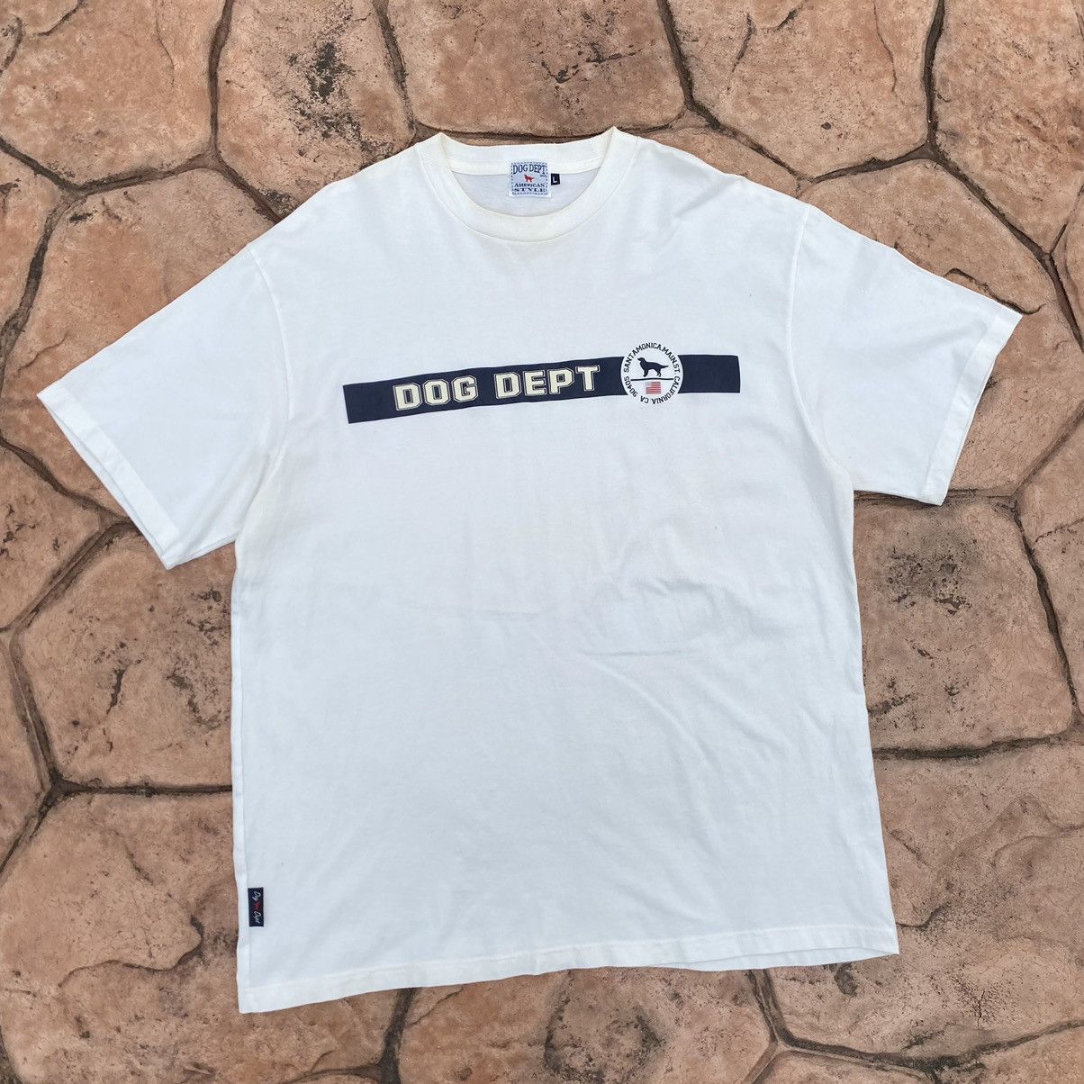 image of Vintage Dog Dept American Style Santa Monica California Tee in White, Men's (Size Large)