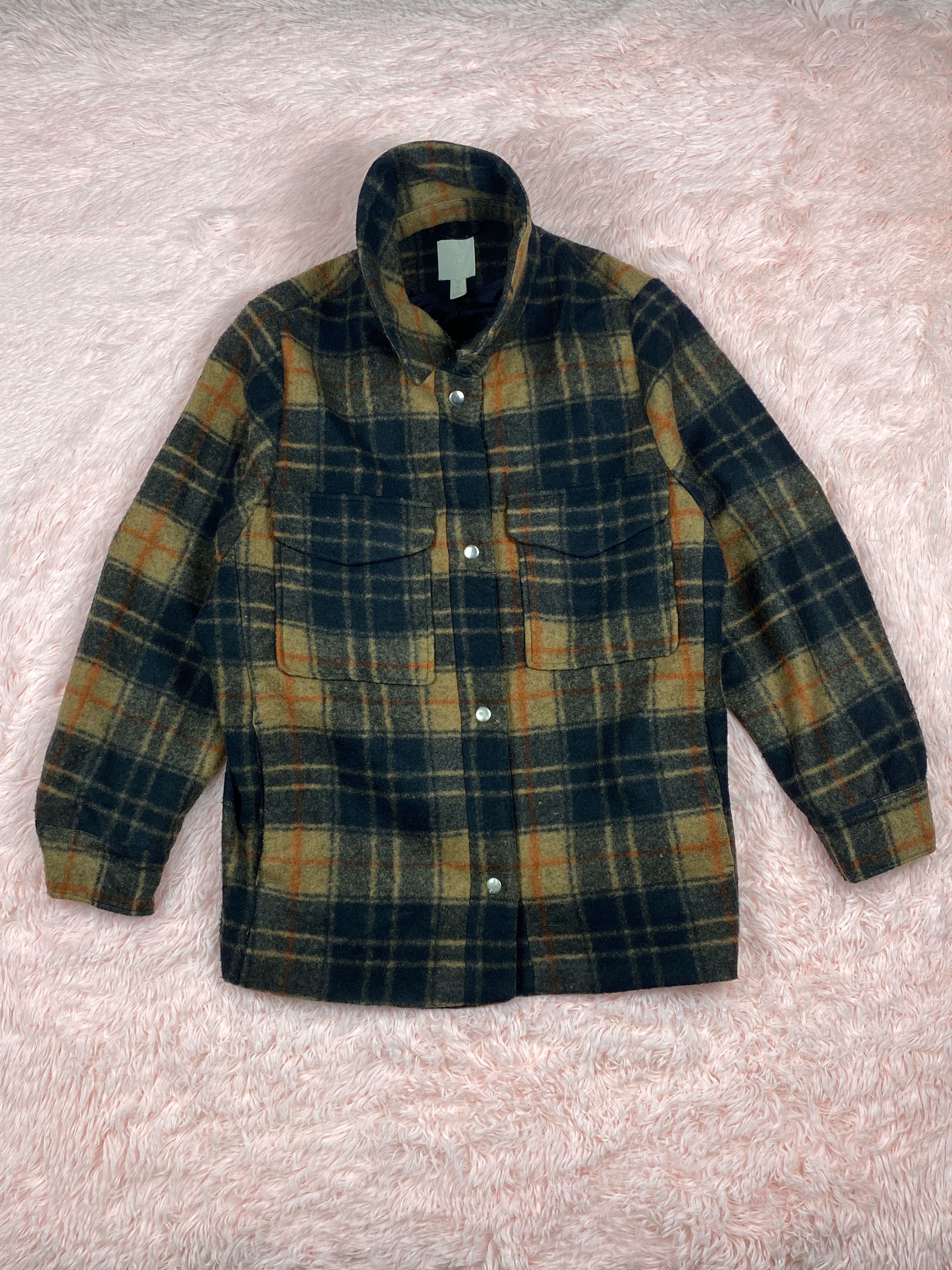 image of H&M Wool Button Up Jacket, Men's (Size Large)