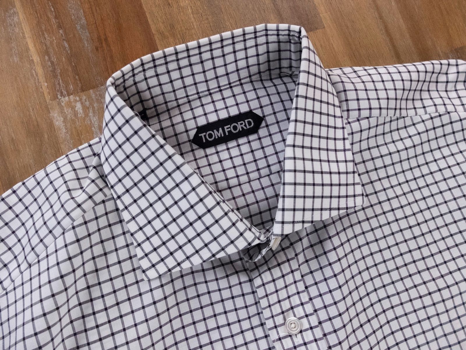 Tom Ford TOM FORD plaid cotton linen dress shirt Size 44 / 17.5 q Size US XL / EU 56 / 4 - 2 Thumbnail