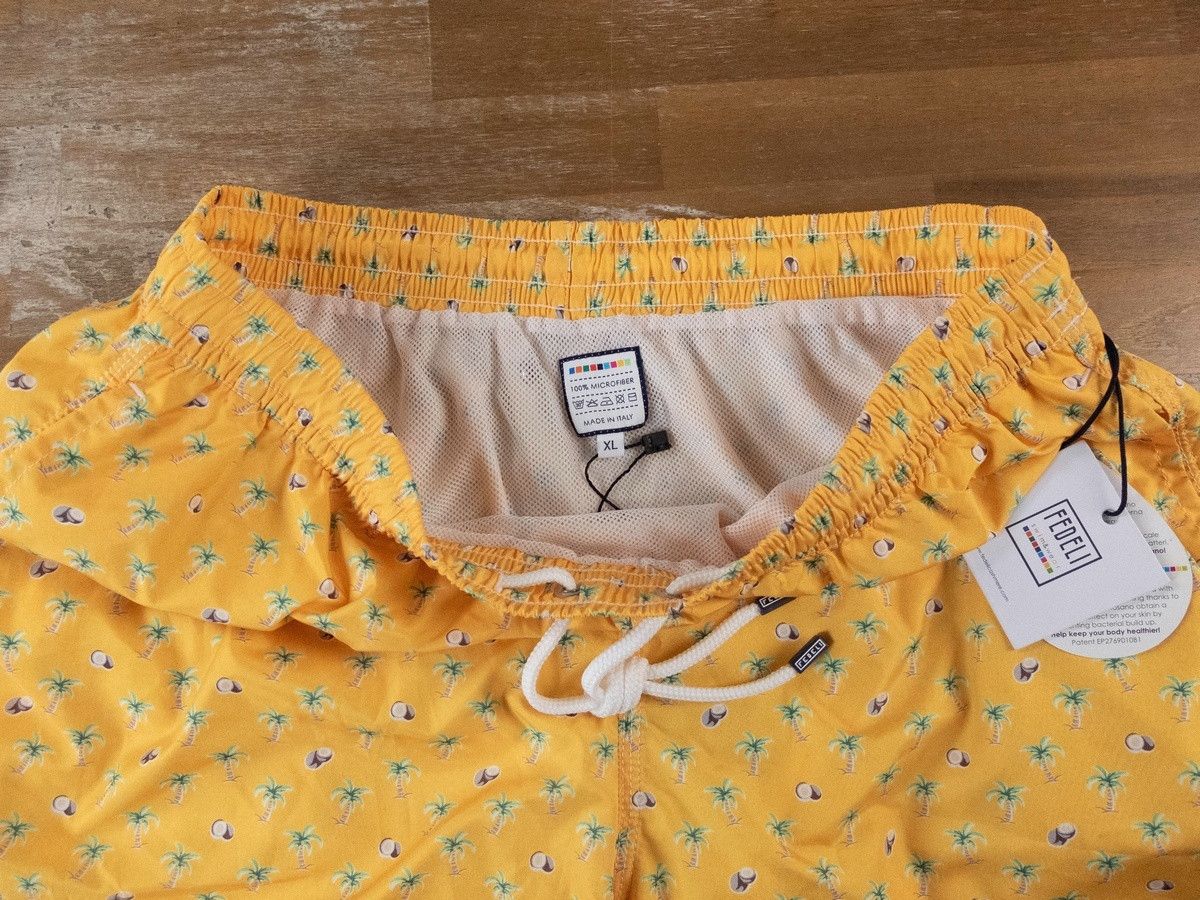 Fedeli FEDELI yellow palm coconut print swim shorts Size XL Size US 36 / EU 52 - 5 Thumbnail