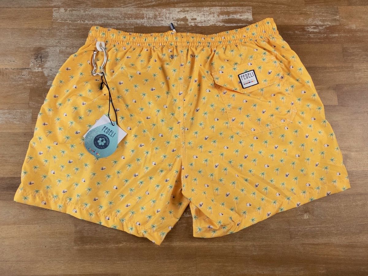 Fedeli FEDELI yellow palm coconut print swim shorts Size XL Size US 36 / EU 52 - 6 Thumbnail