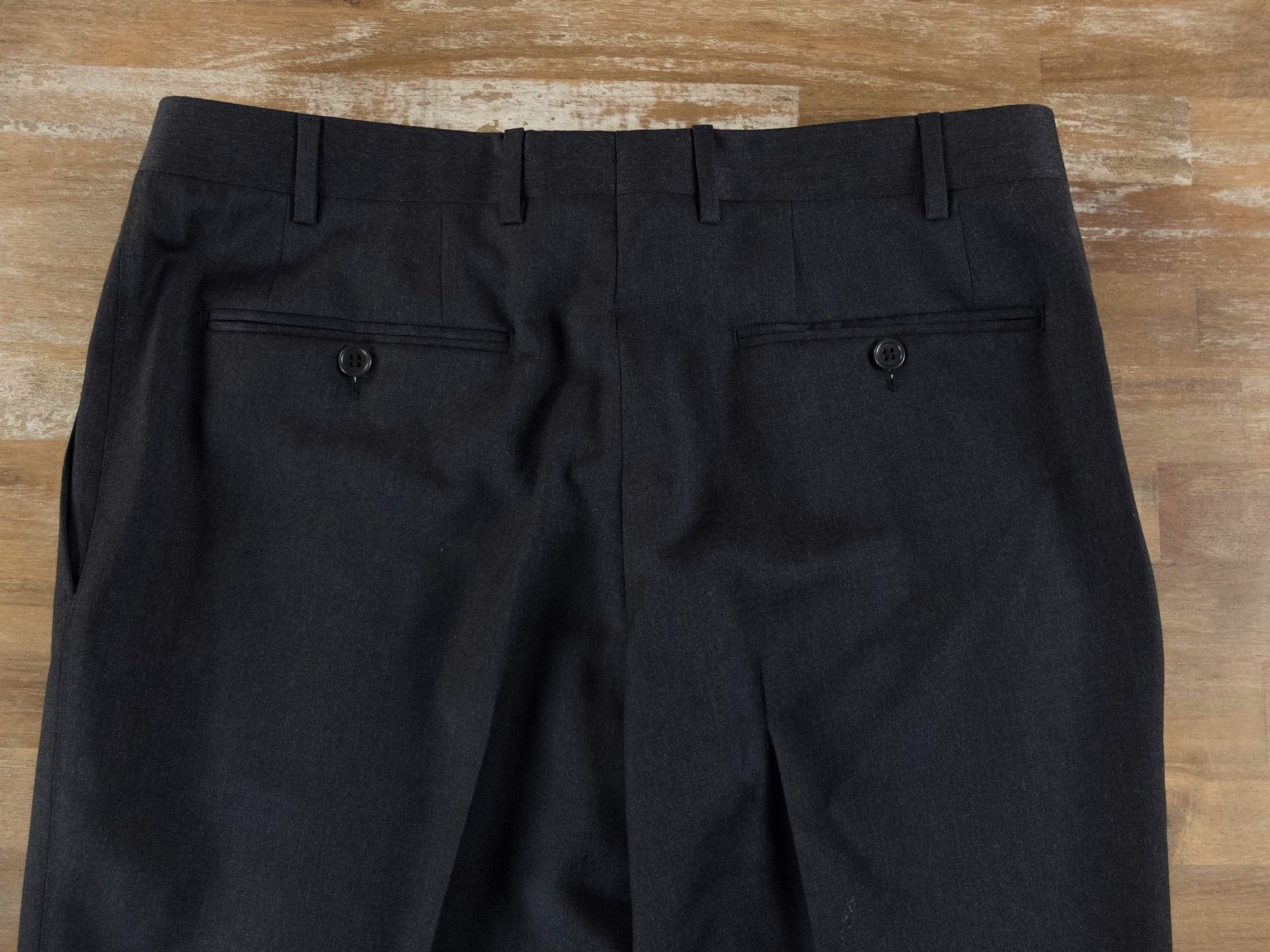 Canali CANALI flat-front dark gray wool dress trousers - 32 US Size US 32 / EU 48 - 6 Thumbnail