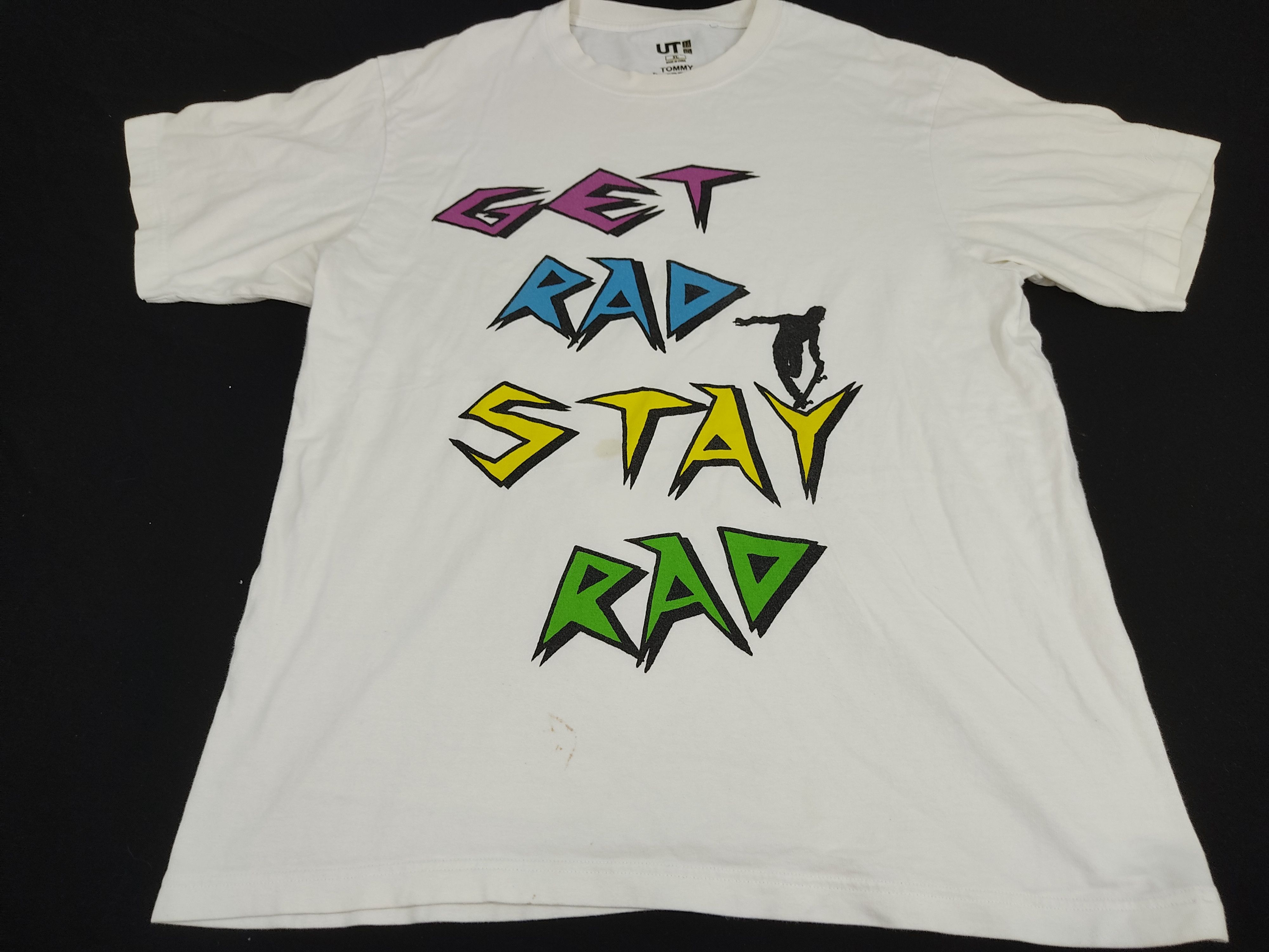 image of Vintage Tommy Guerrero Skateboard Skate Streetwear Logo Tee Get Rad in White, Men's (Size Large)