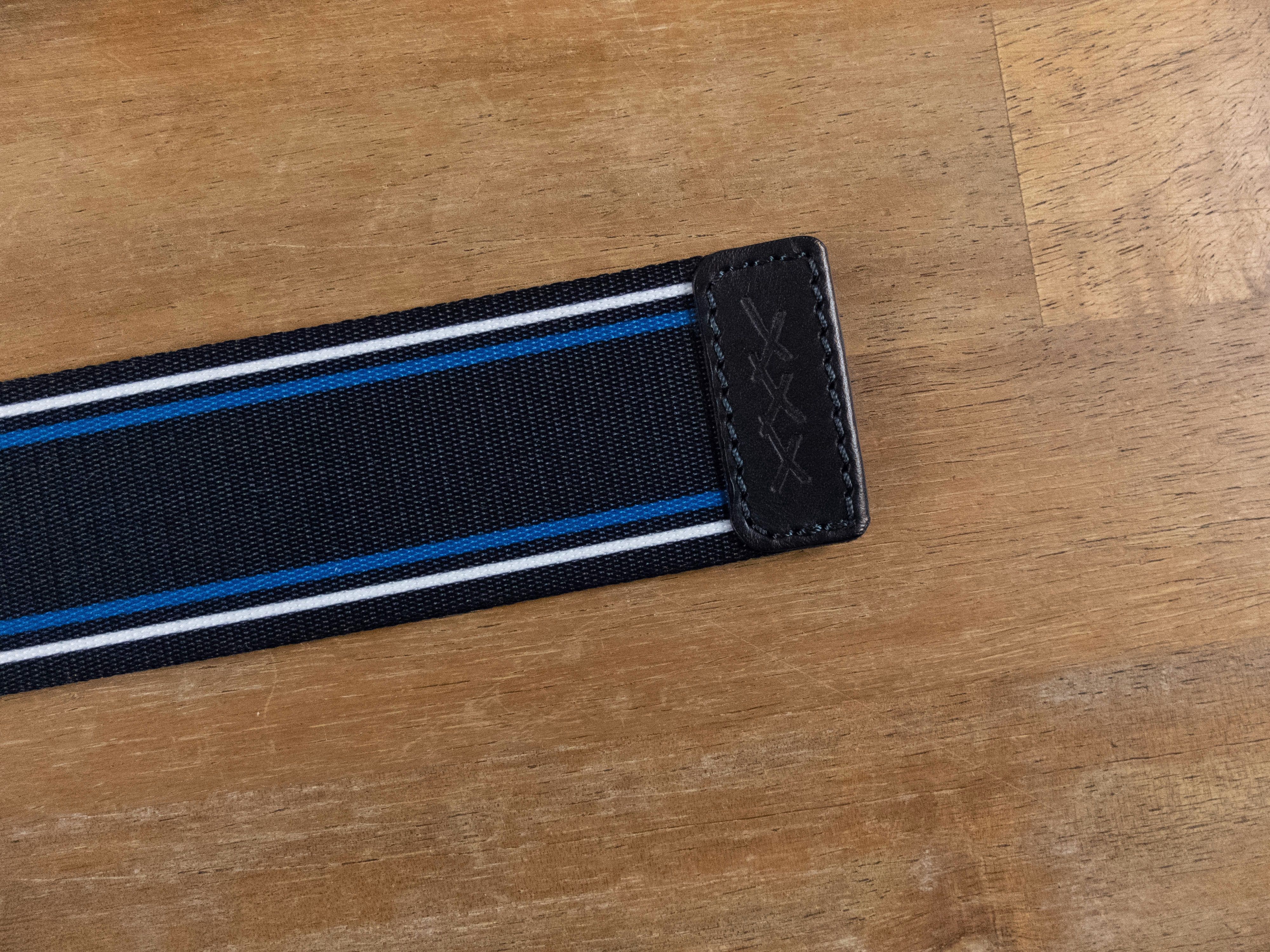 Ermenegildo Zegna ERMENEGILDO ZEGNA COUTURE XXX navy fabric plaque belt 100 Size 38 - 6 Thumbnail